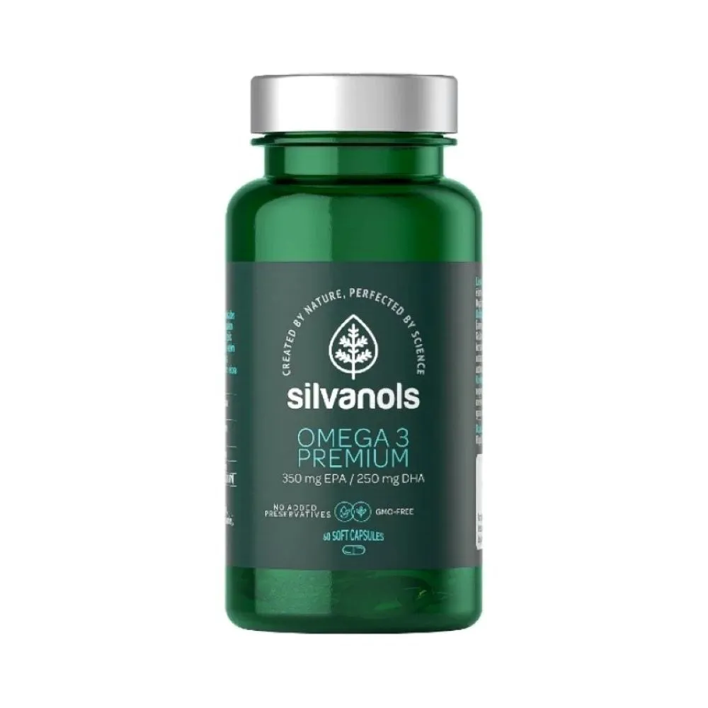 SILVANOLS Omega 3 Premium kapsulas, 60 gab. - Produkta attēls 