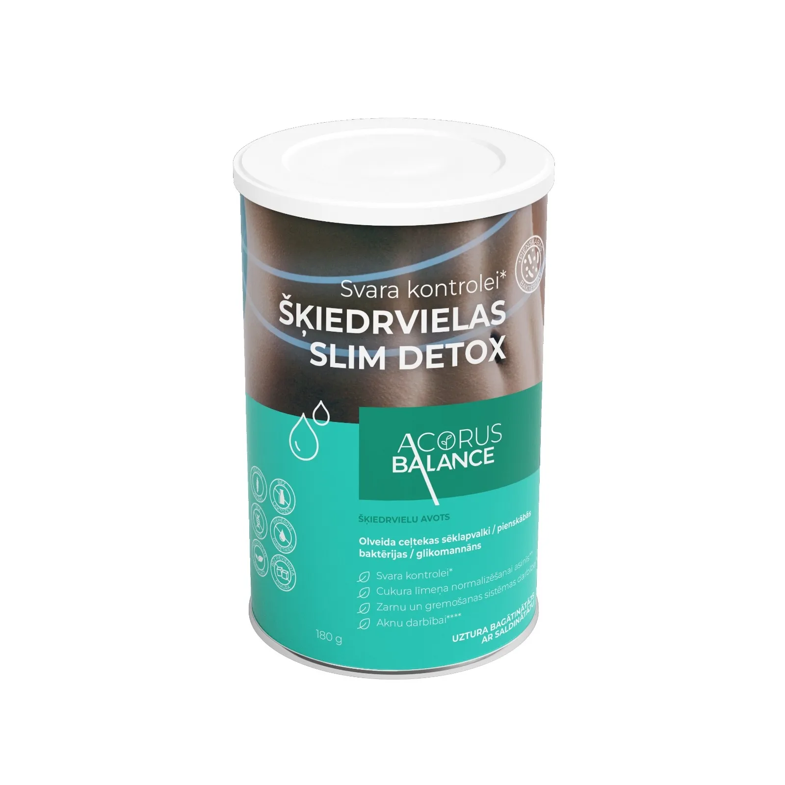 ACORUS Balance Slim Detox + pienskābās baktērijas pulveris, 180 g - Produkta attēls 
