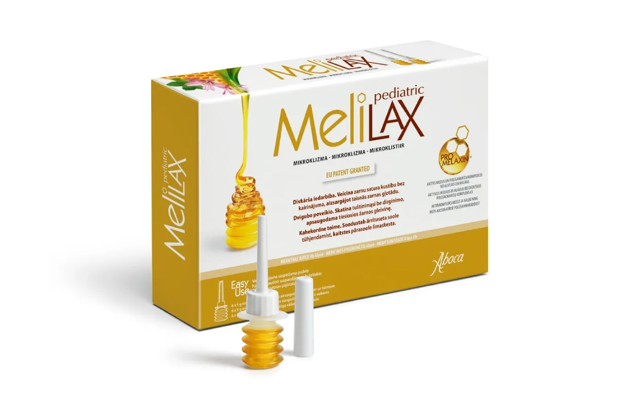 MELILAX Pediatric (0+) mikroklizma 5 g, 6 gab - Produkta attēls 