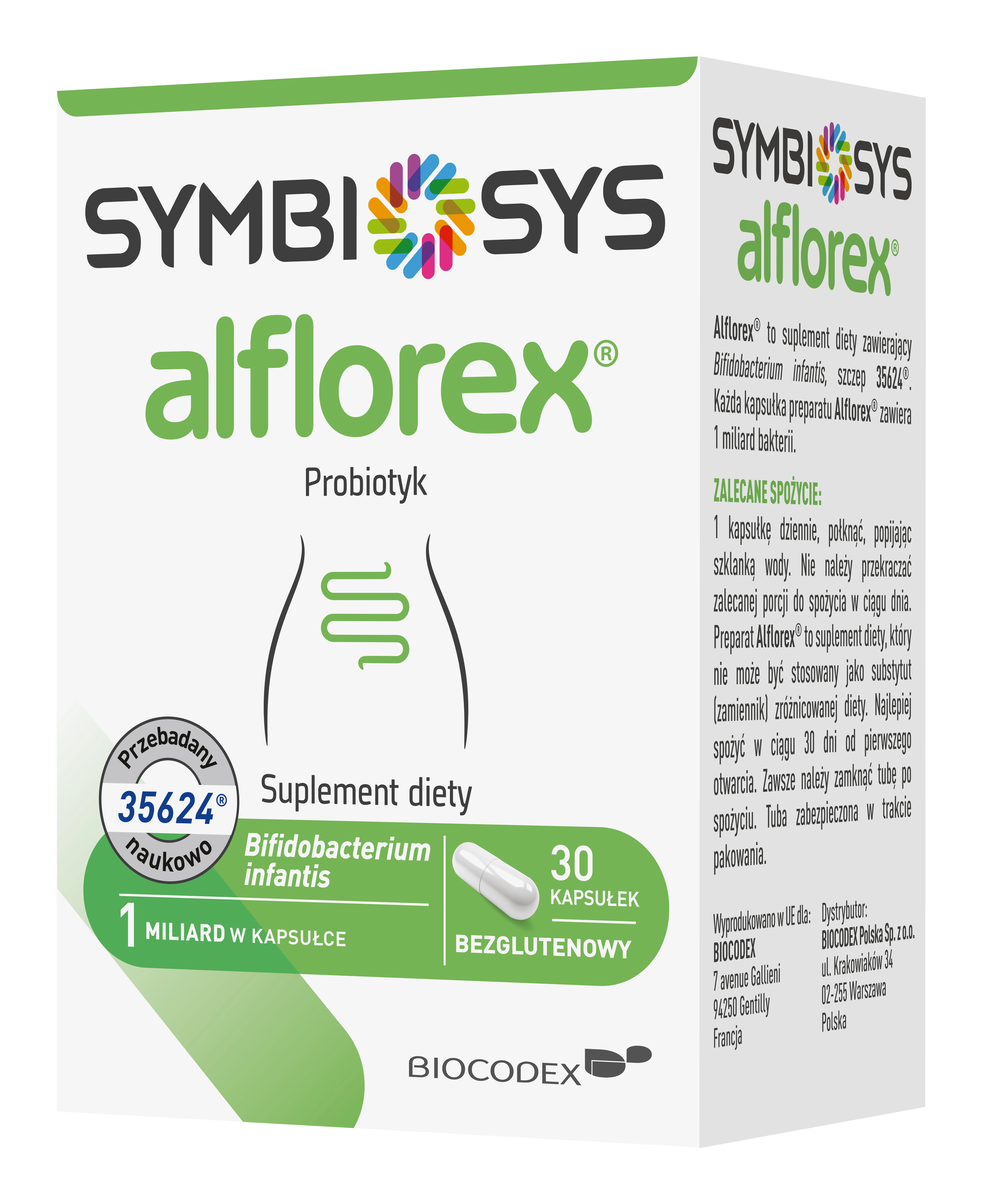 SYMBIOSIS Alflorex® kapsulas, 30 gab - Produkta attēls 