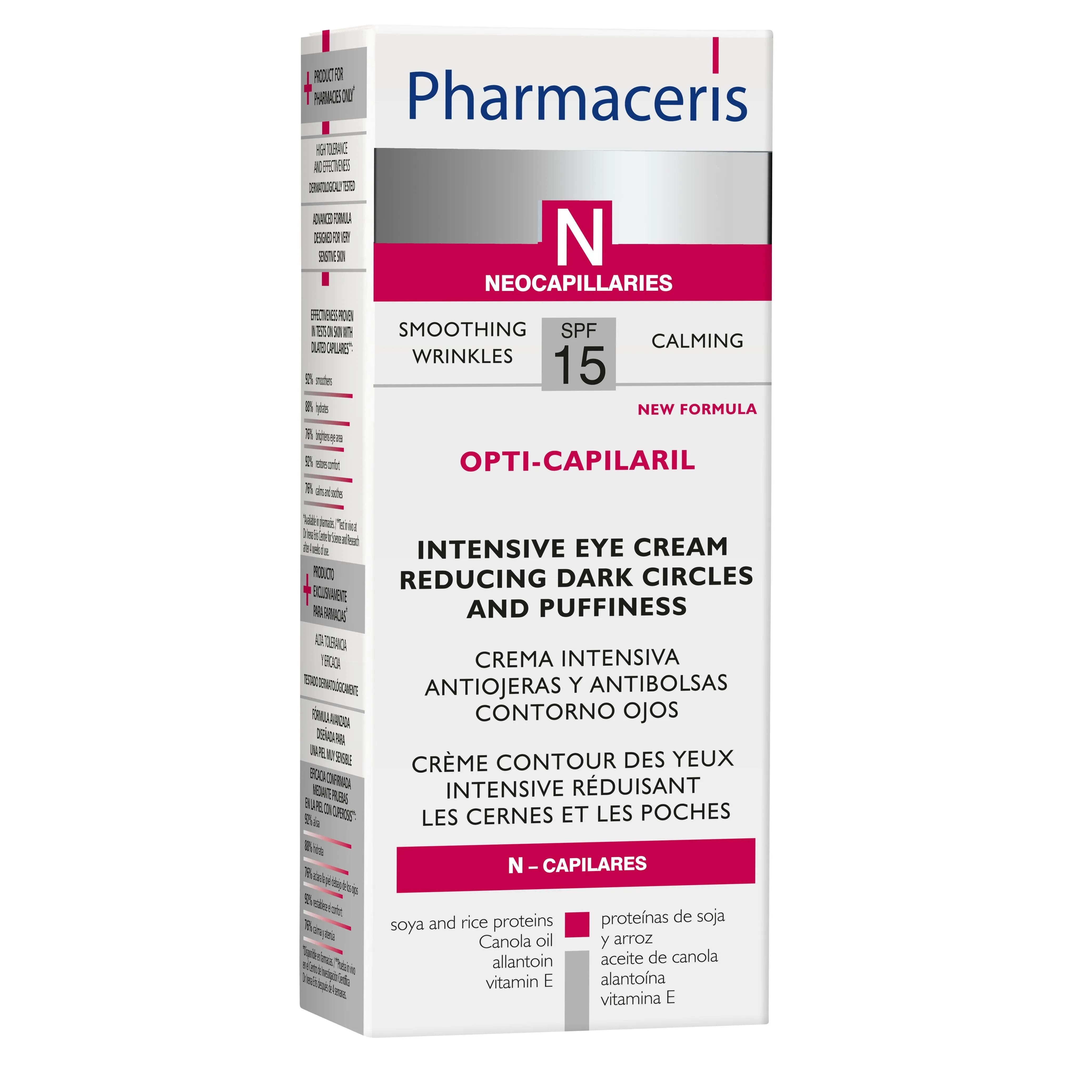 PHARMACERIS N.Opti Capilaril intensīvs krēms ādai zem acīm, 15 ml - Produkta attēls 