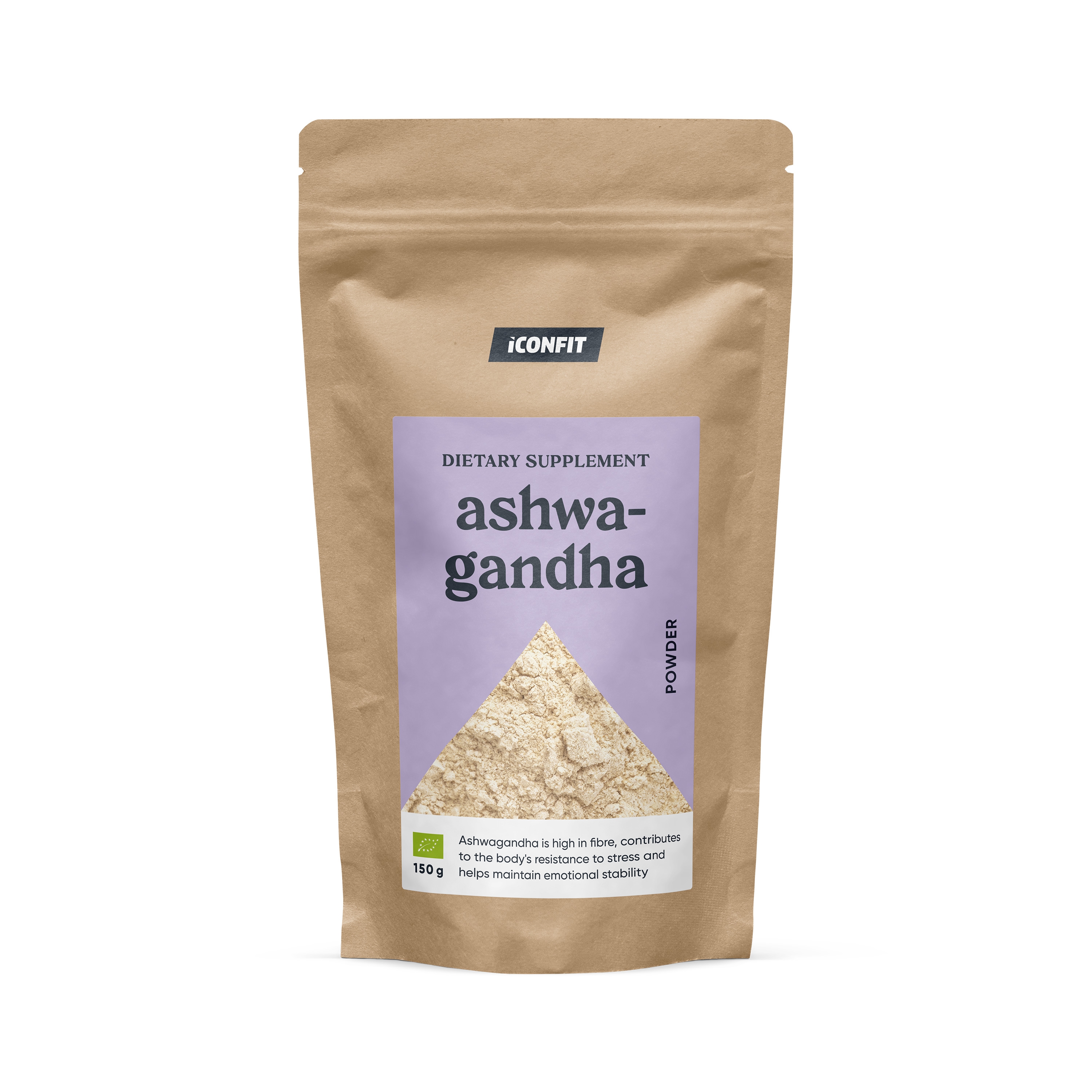 ICONFIT Organiskais Ašvaganda pulveris (150g) - Produkta attēls 
