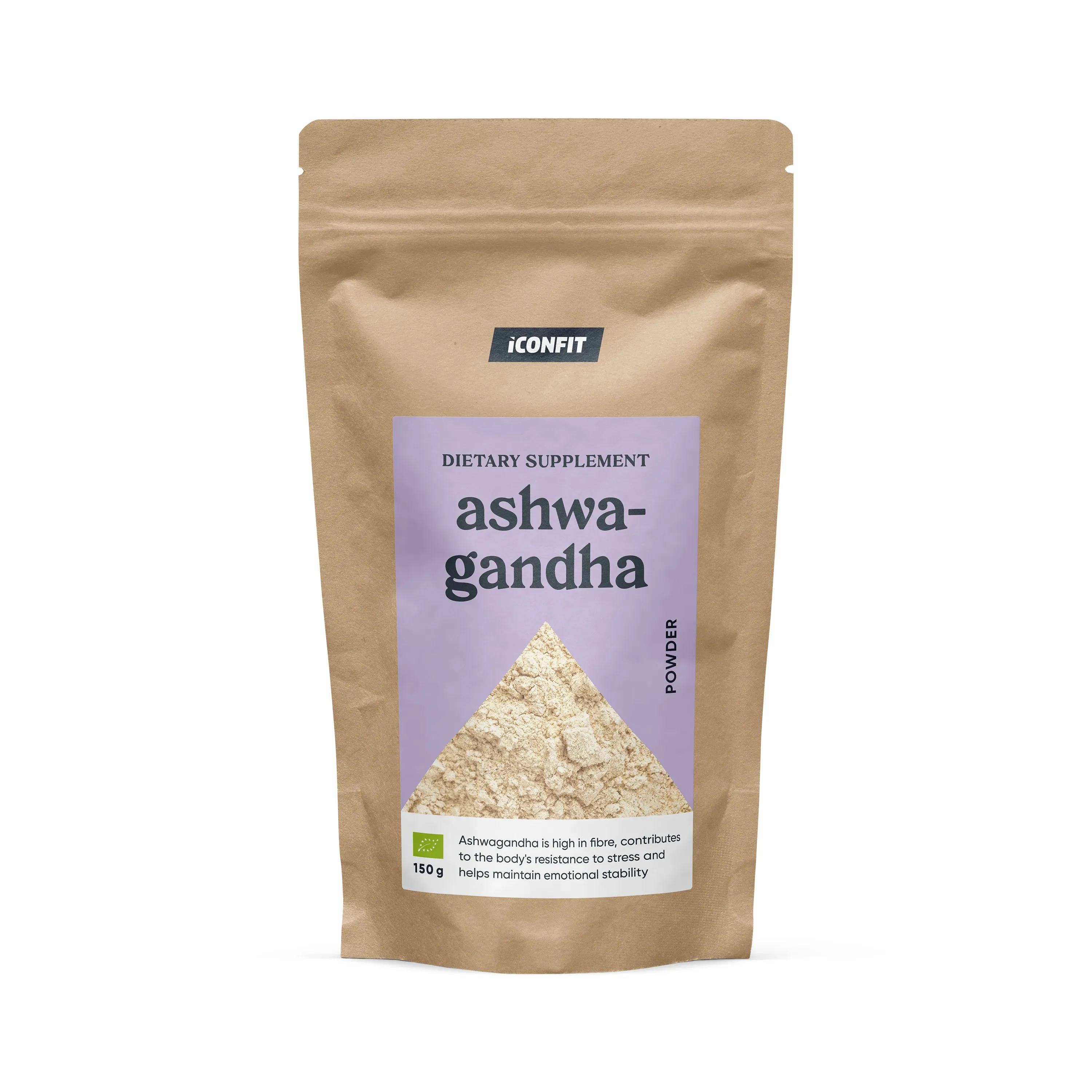 ICONFIT Organiskais Ašvaganda pulveris (150g) - Produkta attēls 
