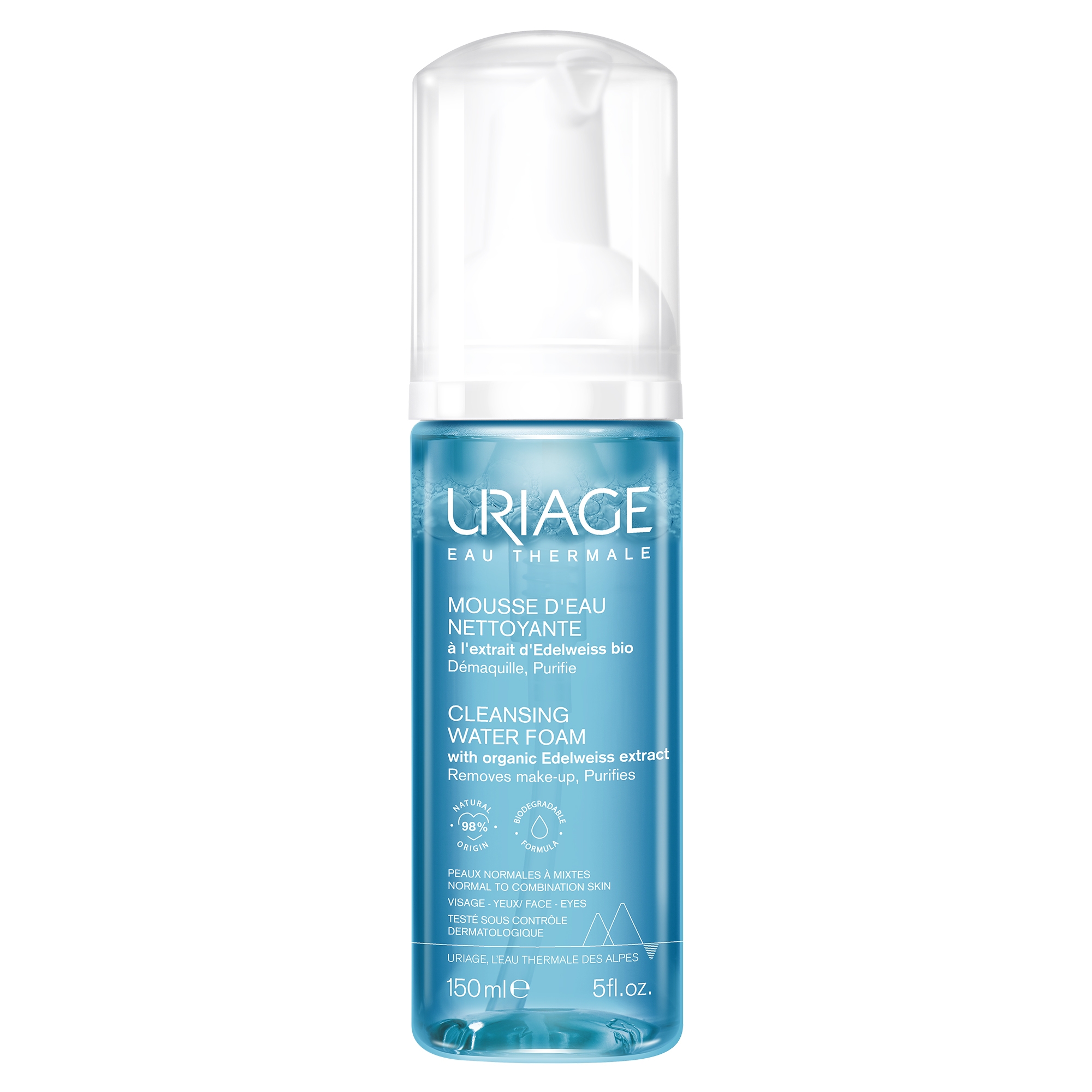 URIAGE Cleansing Make-up Remover attīrošas putas, 150 ml - Produkta attēls 