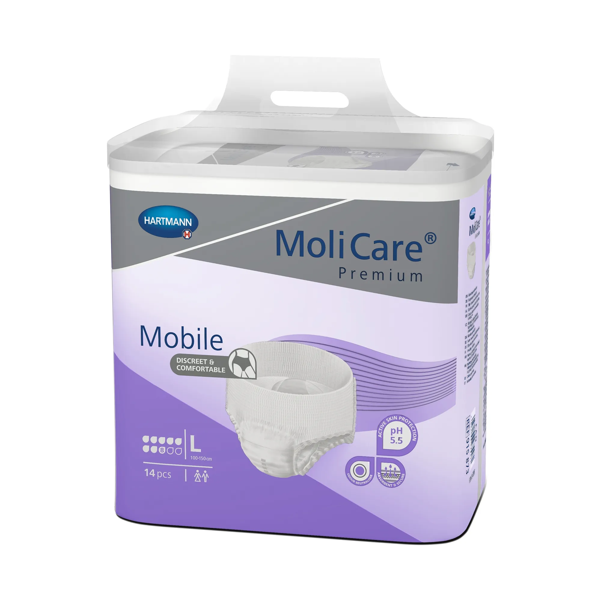 MOLICARE Premium Mobile bikses (L izmērs,8 lāses), 14 gab - Produkta attēls 