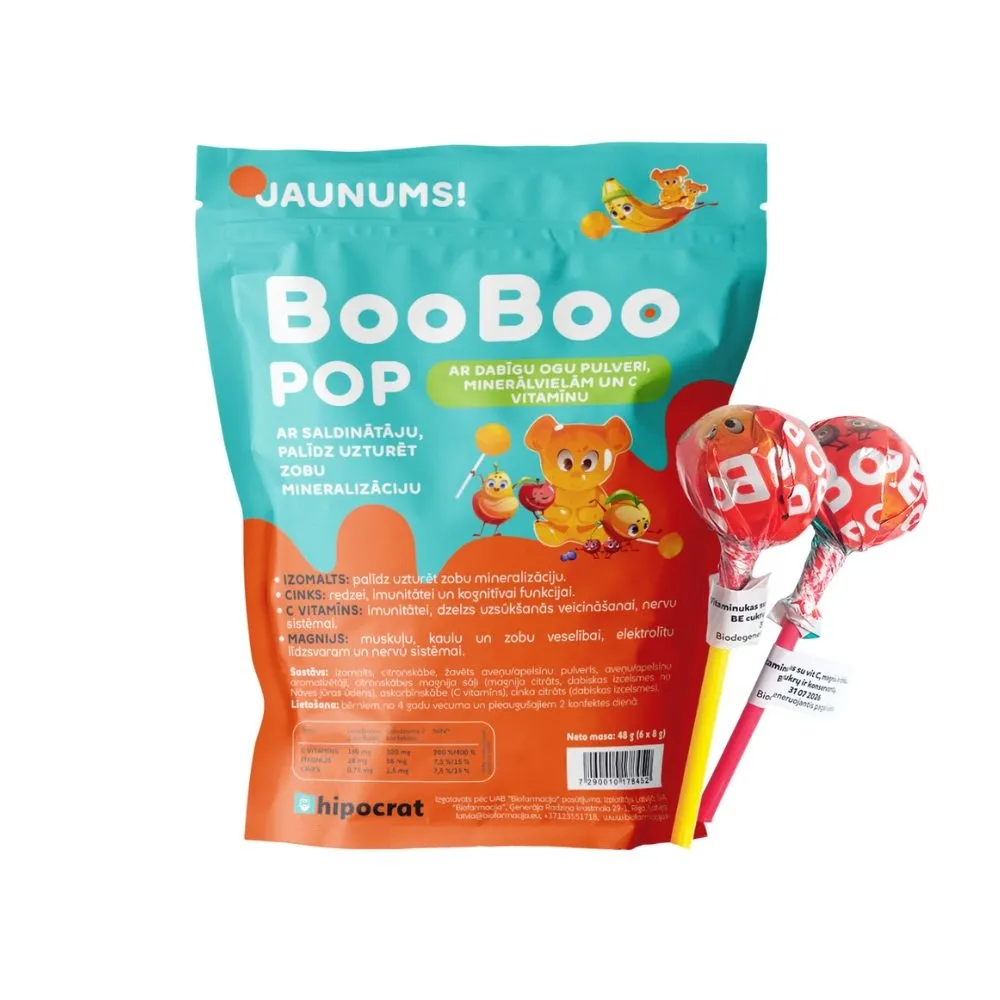 BOOBOO Pop konfektes, 6 gab - Produkta attēls 