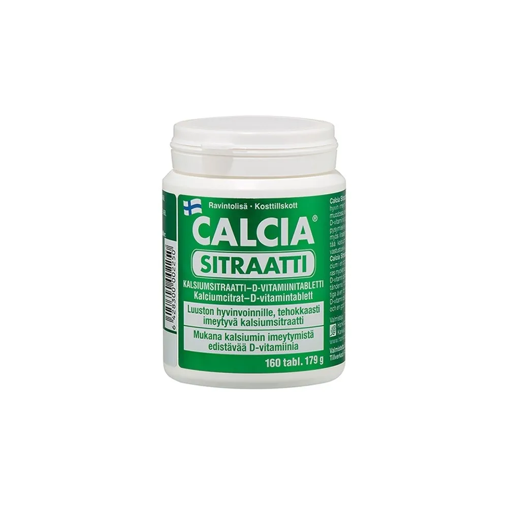 HKK Calcia Sitraati (+ D vitamīns) tabletes, 160 gab. - Produkta attēls 