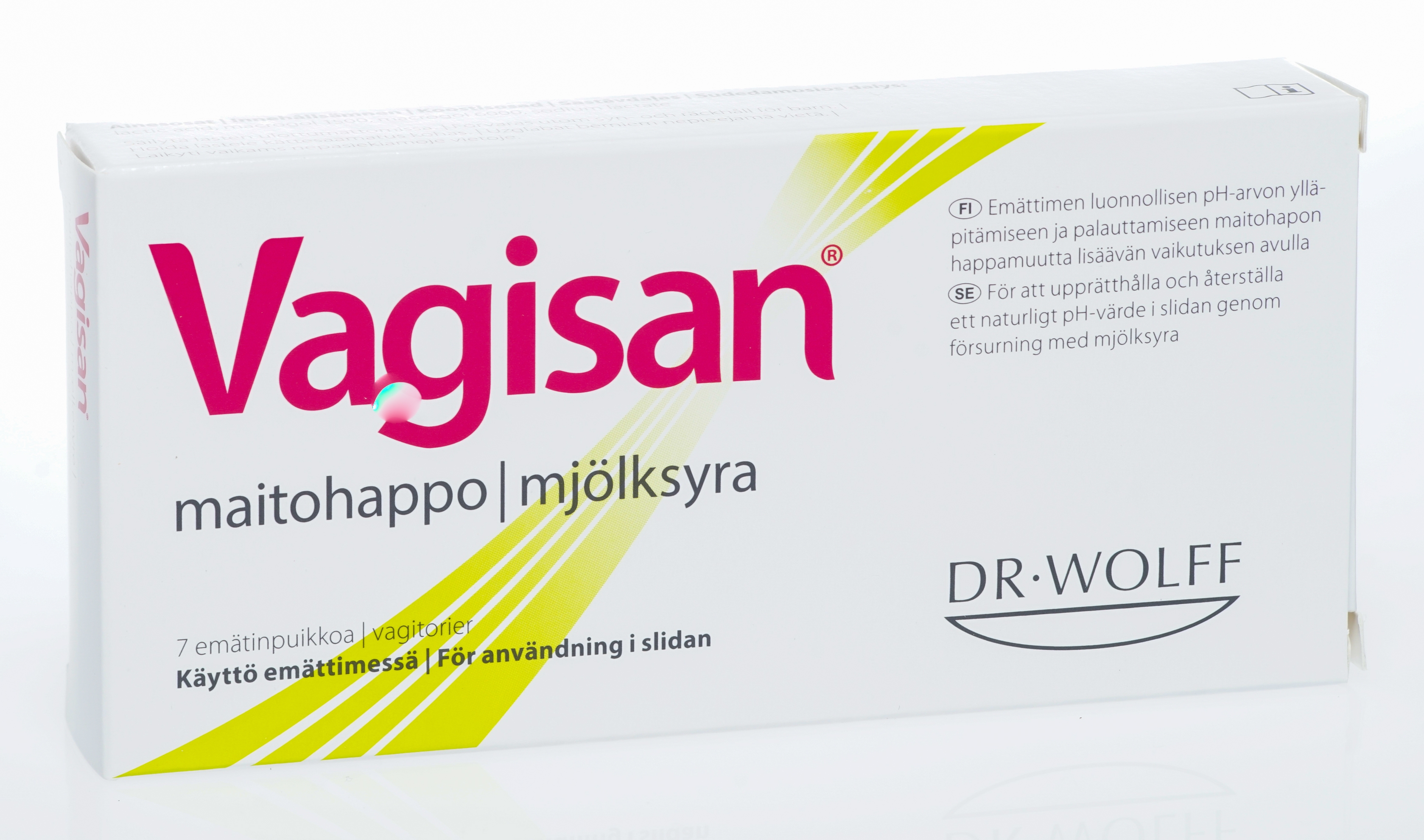 VAGISAN Pienskābes vaginālās svecītes, 7 gab. - Produkta attēls 