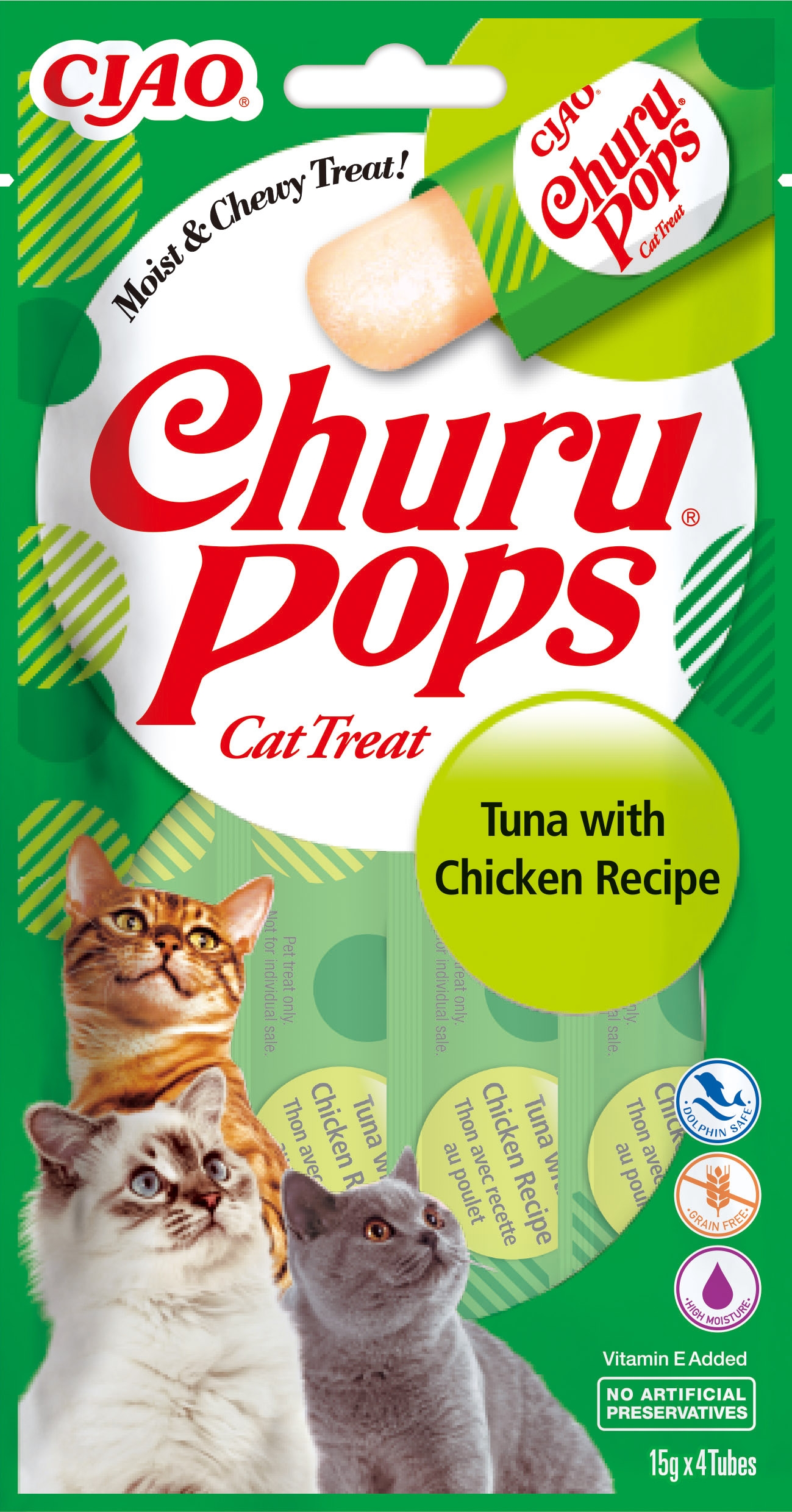Churu Pops želeja kaķiem, tuncis&vista 60g (15g x4) N12 - Produkta attēls 