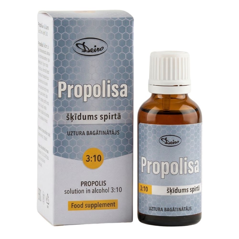 Propolisa šķīdums spirtā 3:10, 25 ml - Produkta attēls 