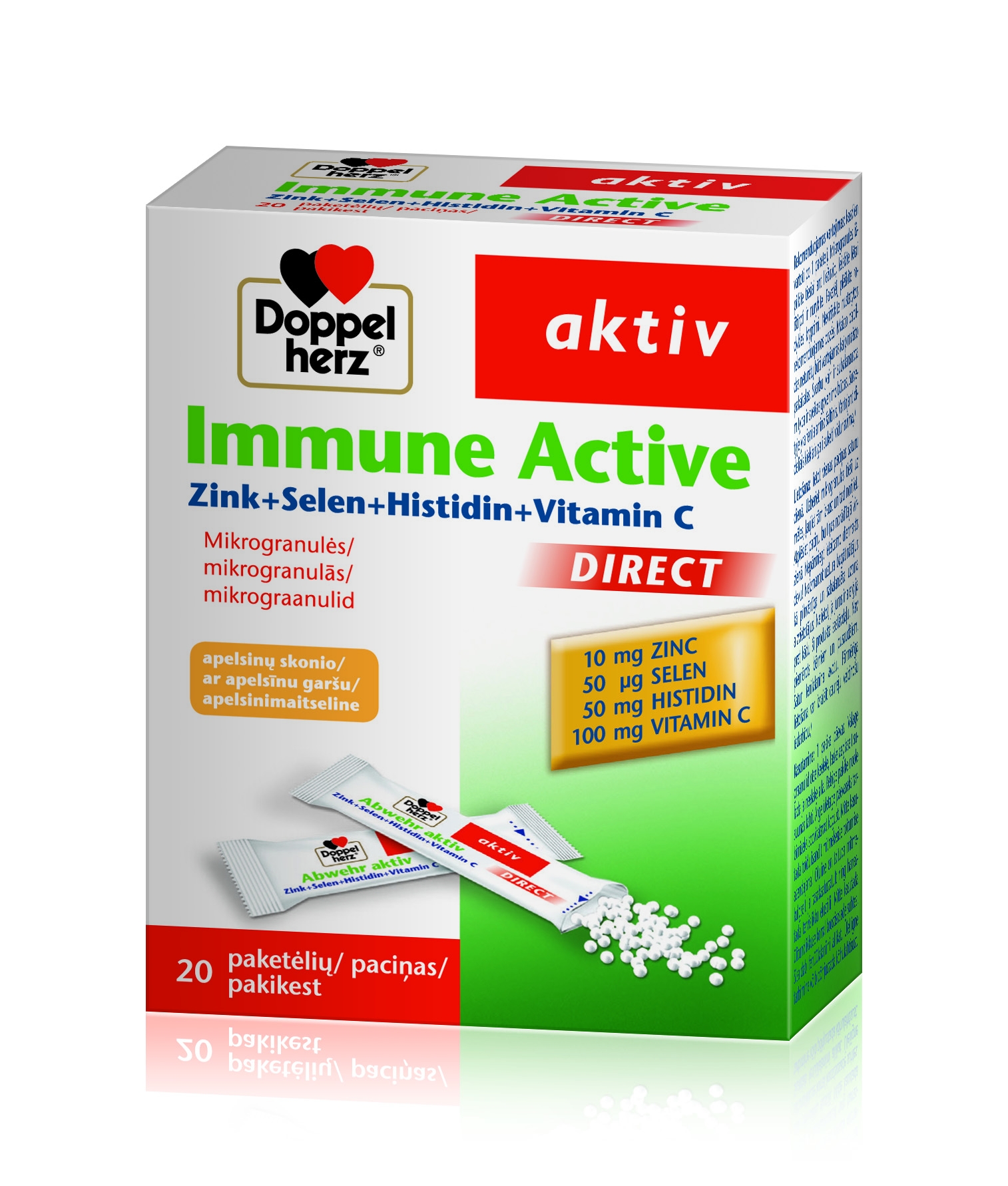 DOPPELHERZ Aktiv Immune pulveris, 20 gab - Produkta attēls 