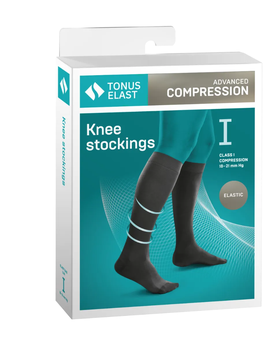 TONUS ELAST 0401 LUX vēnu zeķes pusgarās (18-21 mm) 1.aug. NR.3 (karameļu krāsa) - Produkta attēls 2