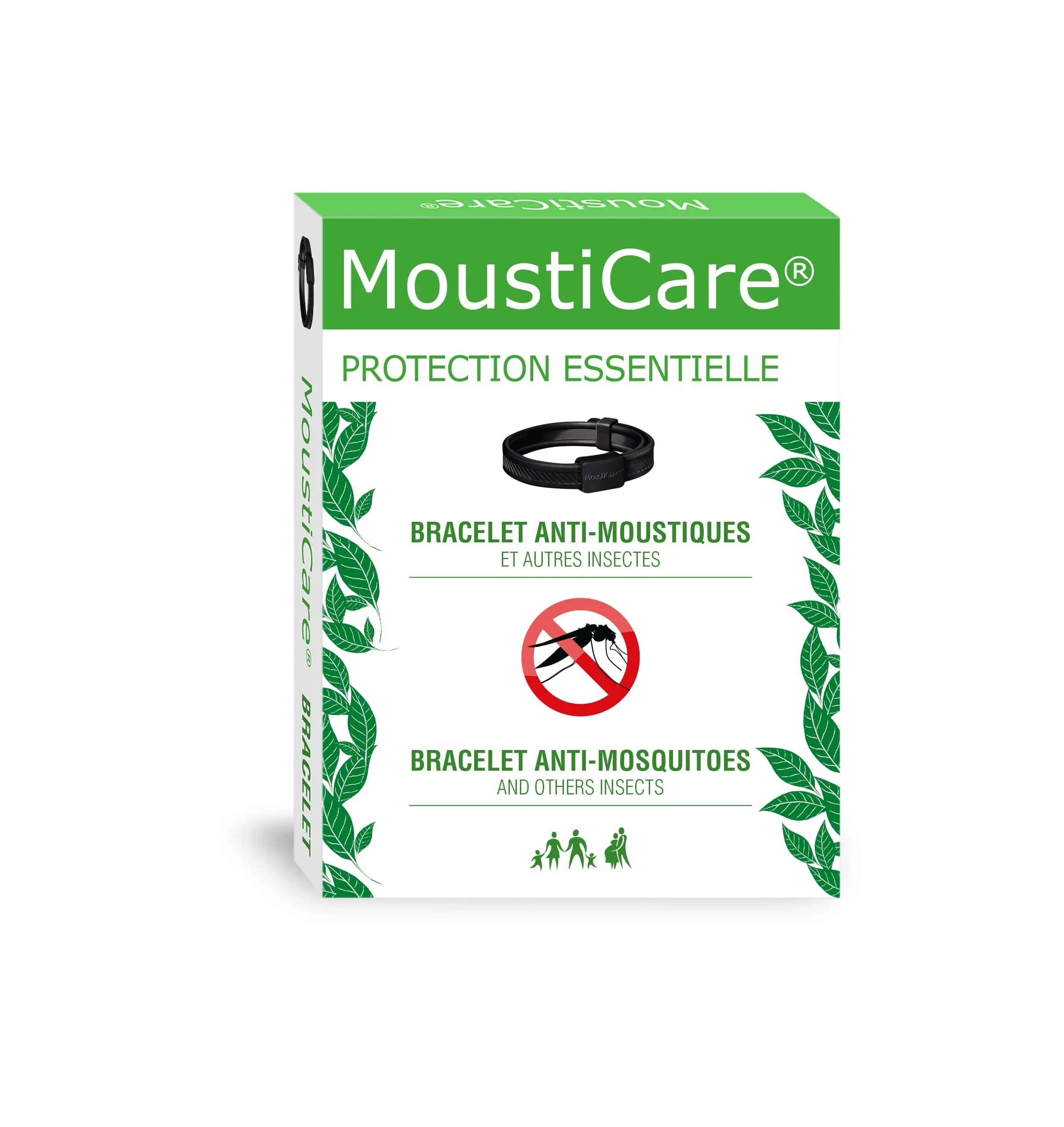 MOUSTICARE pretodu-ērču aproce (melna) - Produkta attēls 2