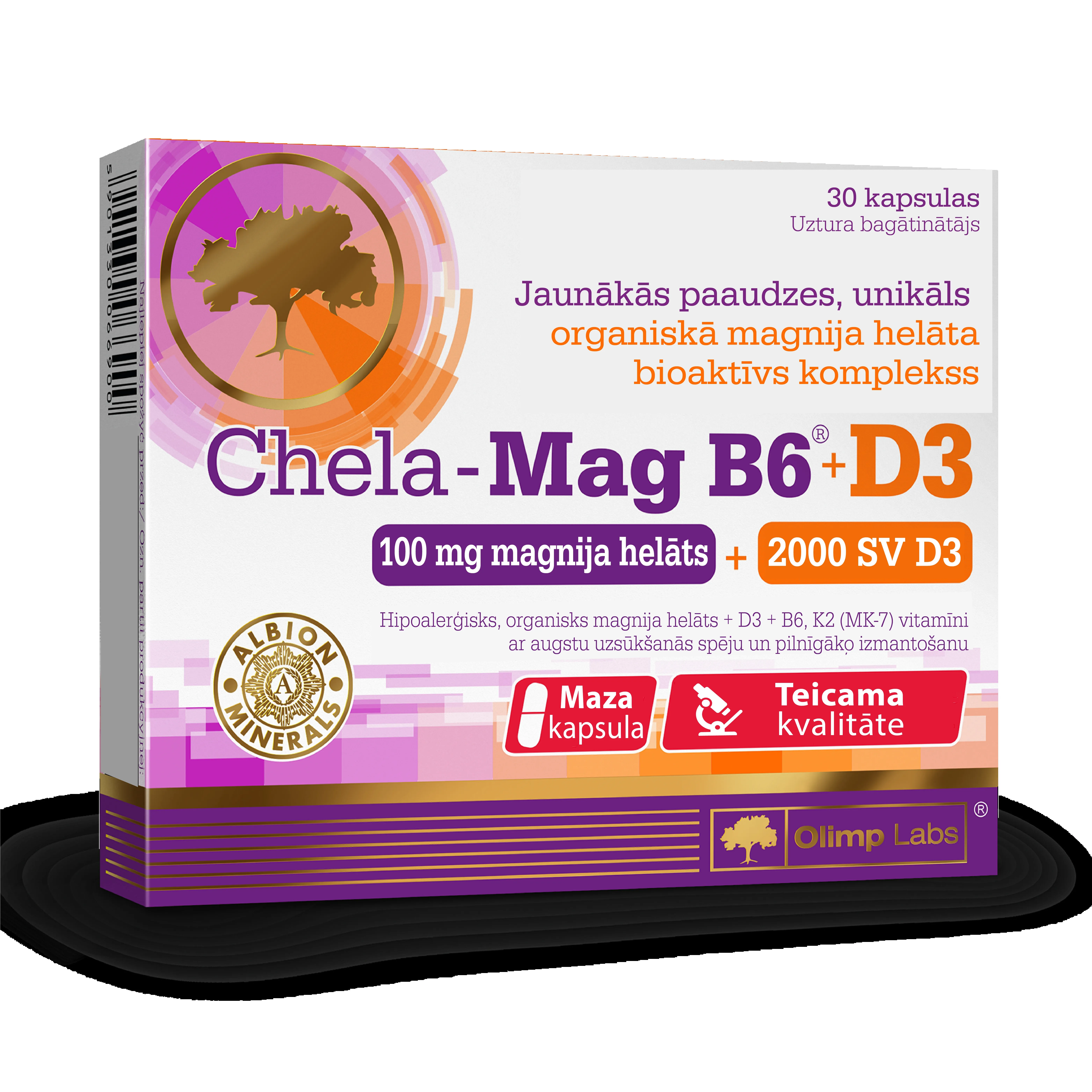 OLIMPLABS CHELA MAG B6 +D3 CPS N30 - Produkta attēls 