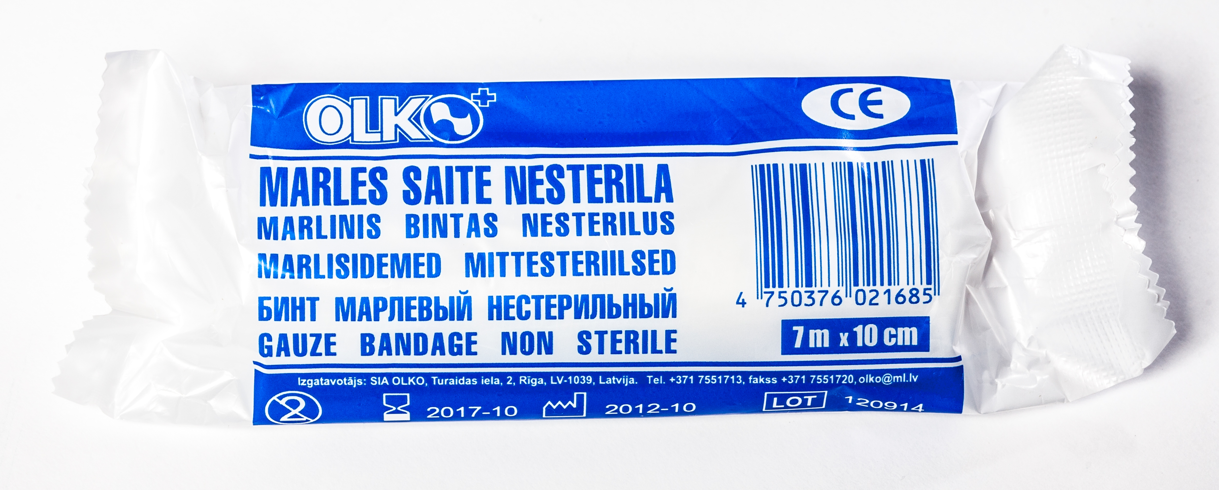 SAITE MARLES NESTERILA 7Mx10CM (OLKO) - Produkta attēls 