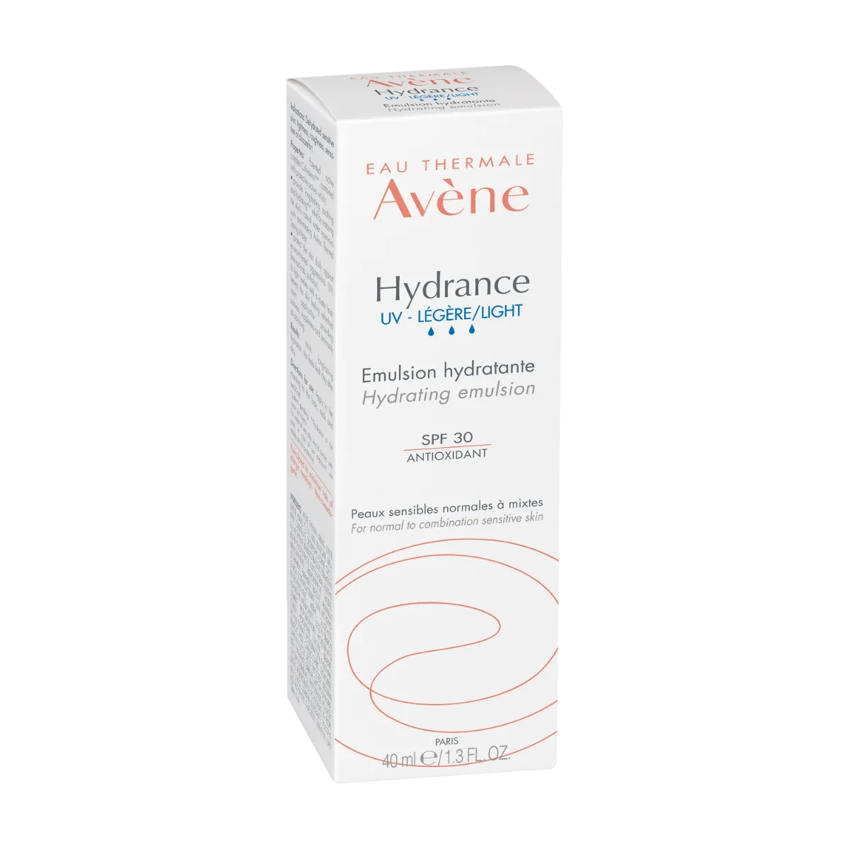 AVÈNE Hydrance UV SPF30 Light emulsija kombinētai sejas ādai, 40ml - Produkta attēls 2