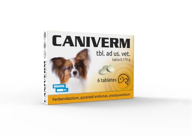 CANIVERM 0.175G TABLETES N6 SUŅIEM/KAĶIEM - Produkta attēls 