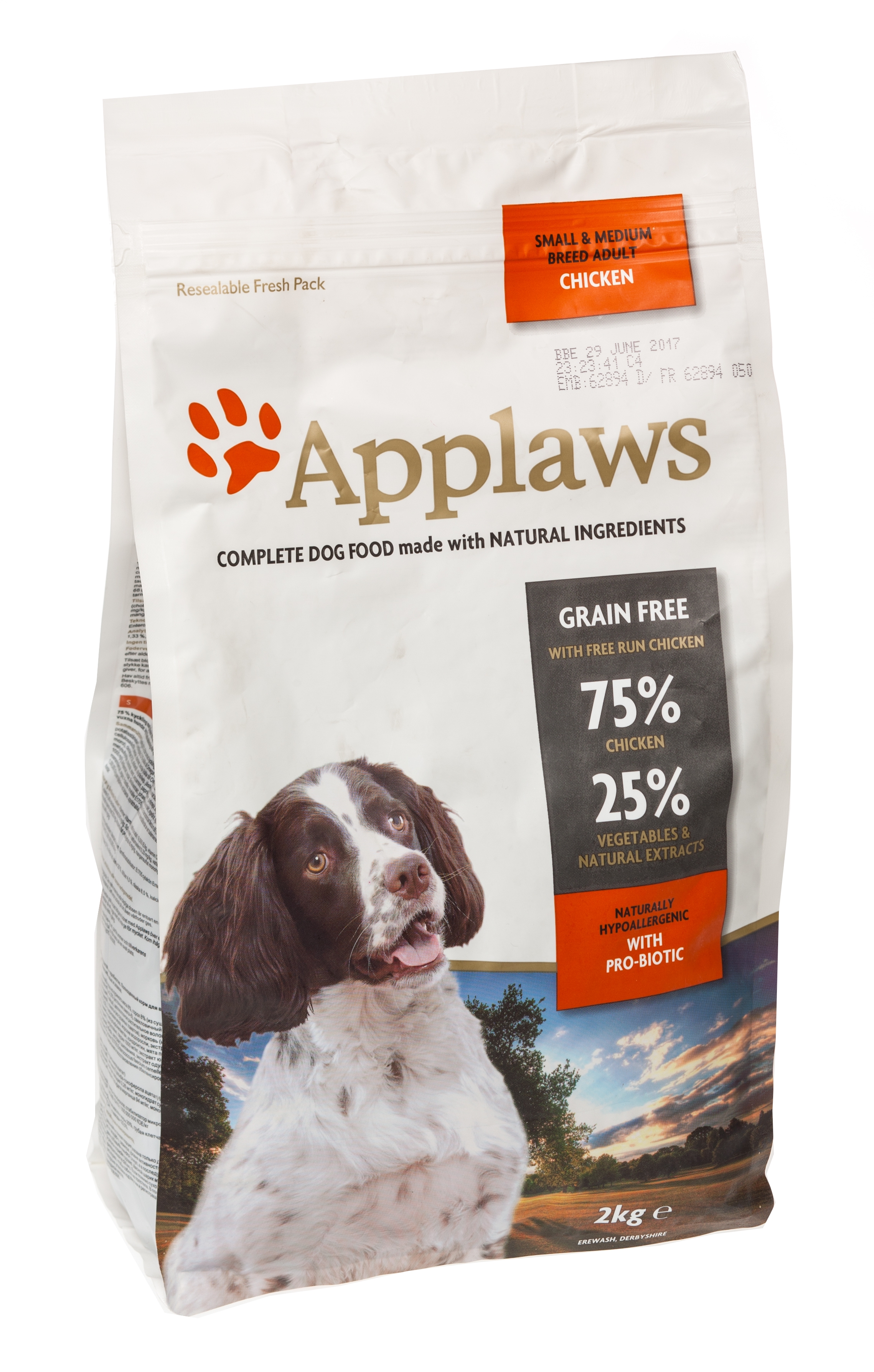 Applaws suņu sausā barība mazām&vid. šķirnēm vista 2kg - Produkta attēls 