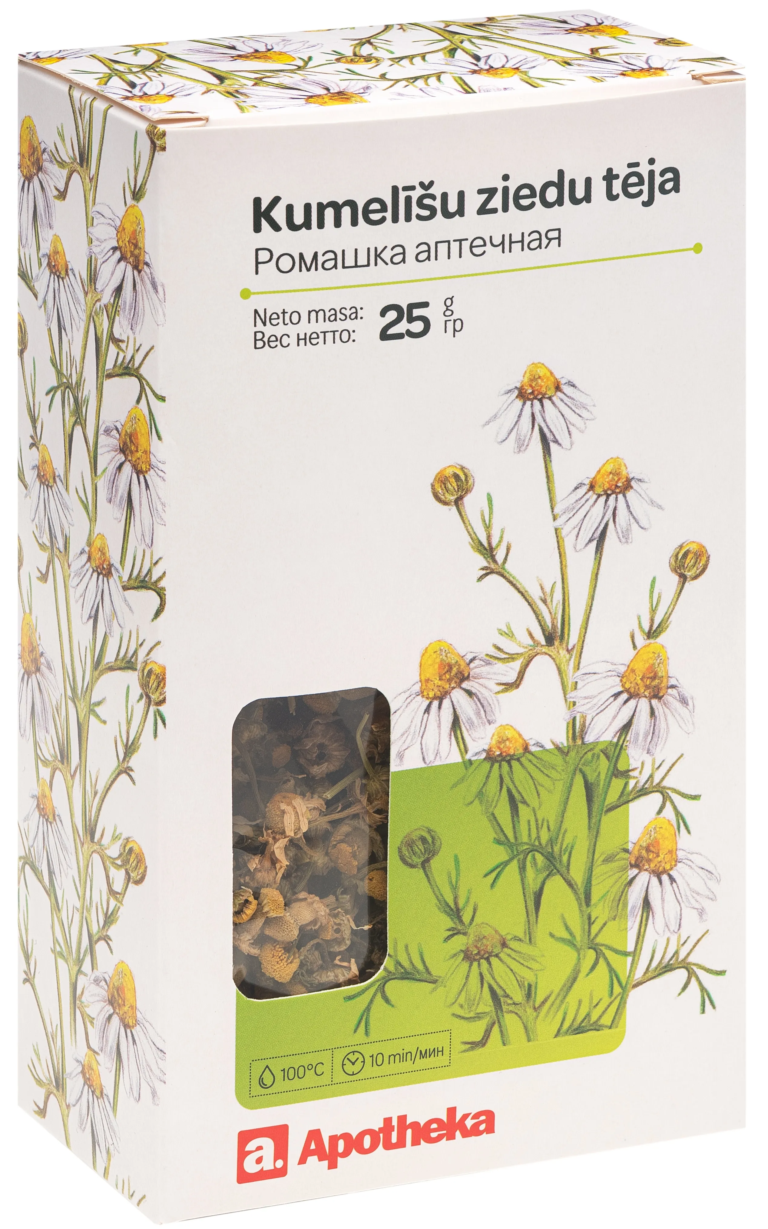 APOTHEKA Kumelīšu ziedu tēja, 25 g - Produkta attēls 