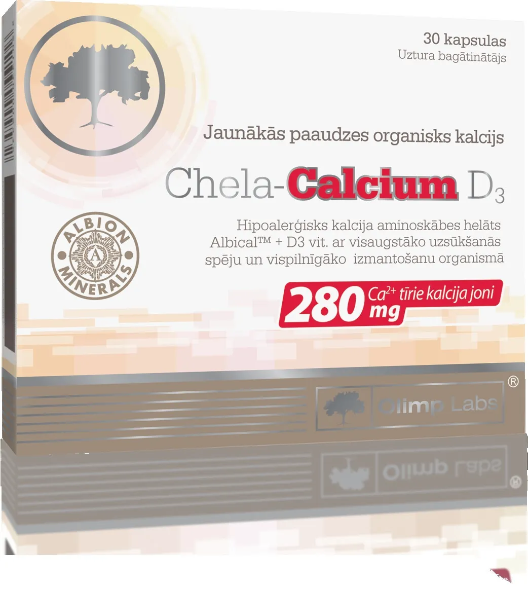 OLIMPLABS CHELA-CALCIUM D3 CPS N30 - Produkta attēls 