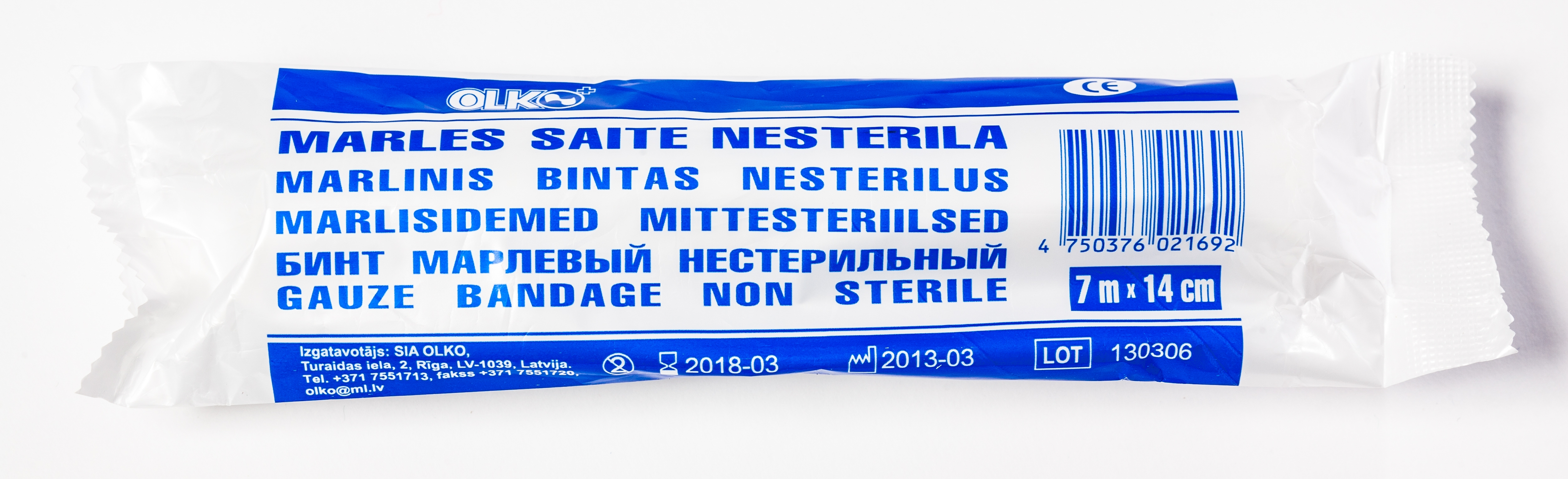 SAITE MARLES NESTERILA 7Mx14CM (OLKO) - Produkta attēls 