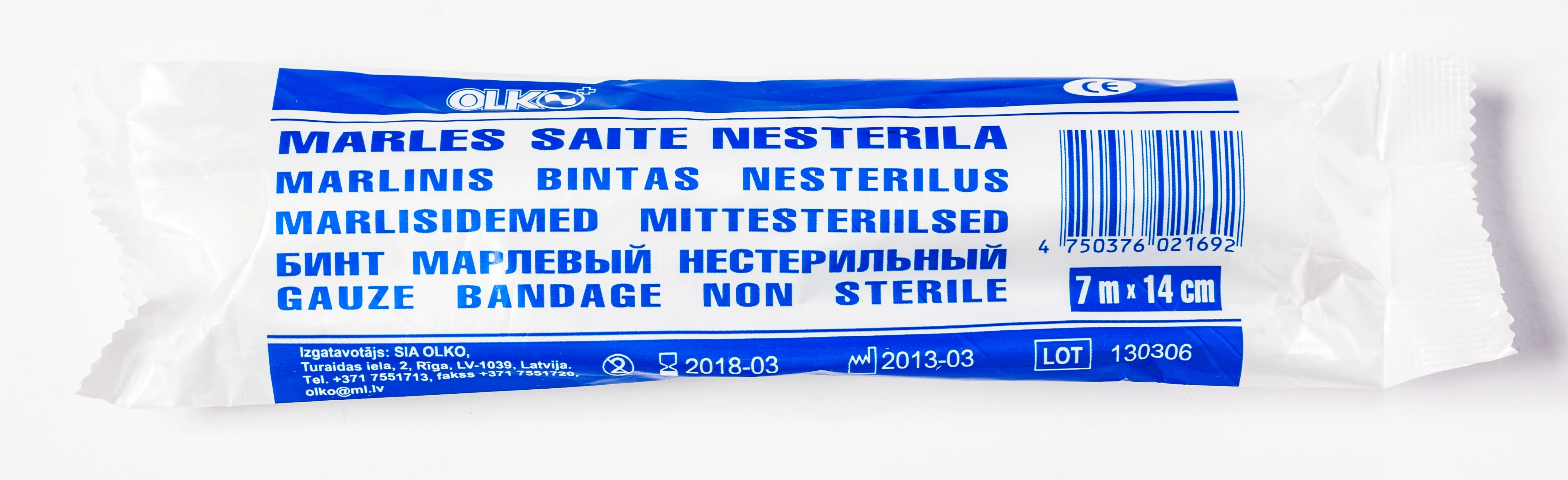 SAITE MARLES NESTERILA 7Mx14CM (OLKO) - Produkta attēls 