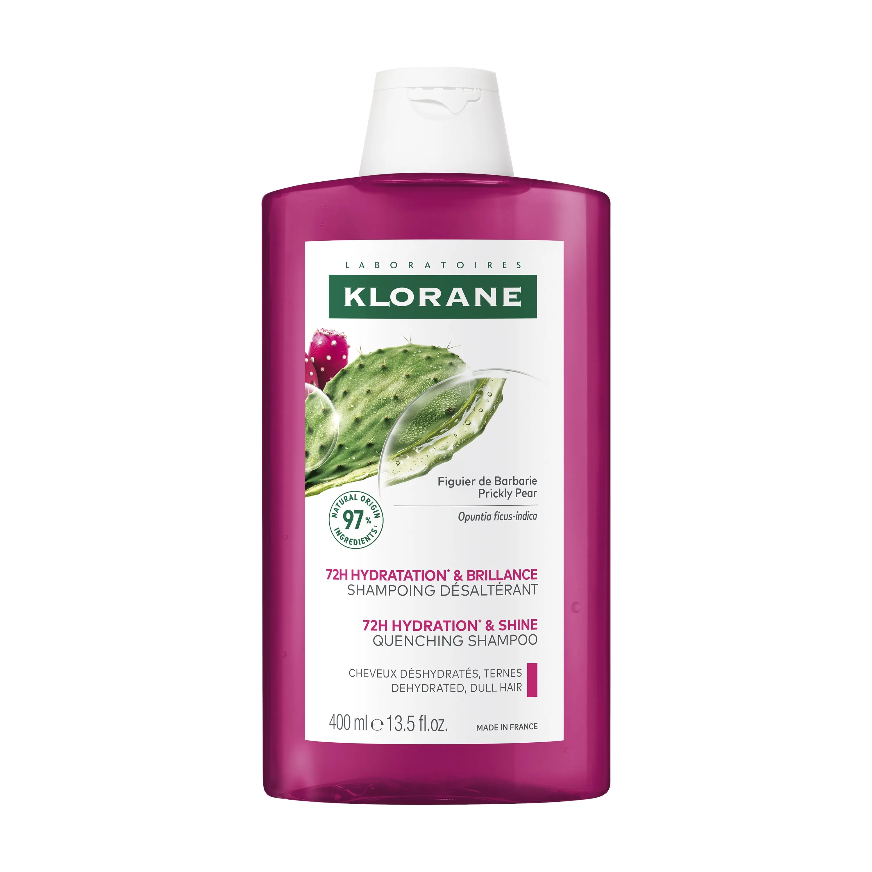 KLORANE šampūns ar opuncijas kaktusu, 400 ml - Produkta attēls 