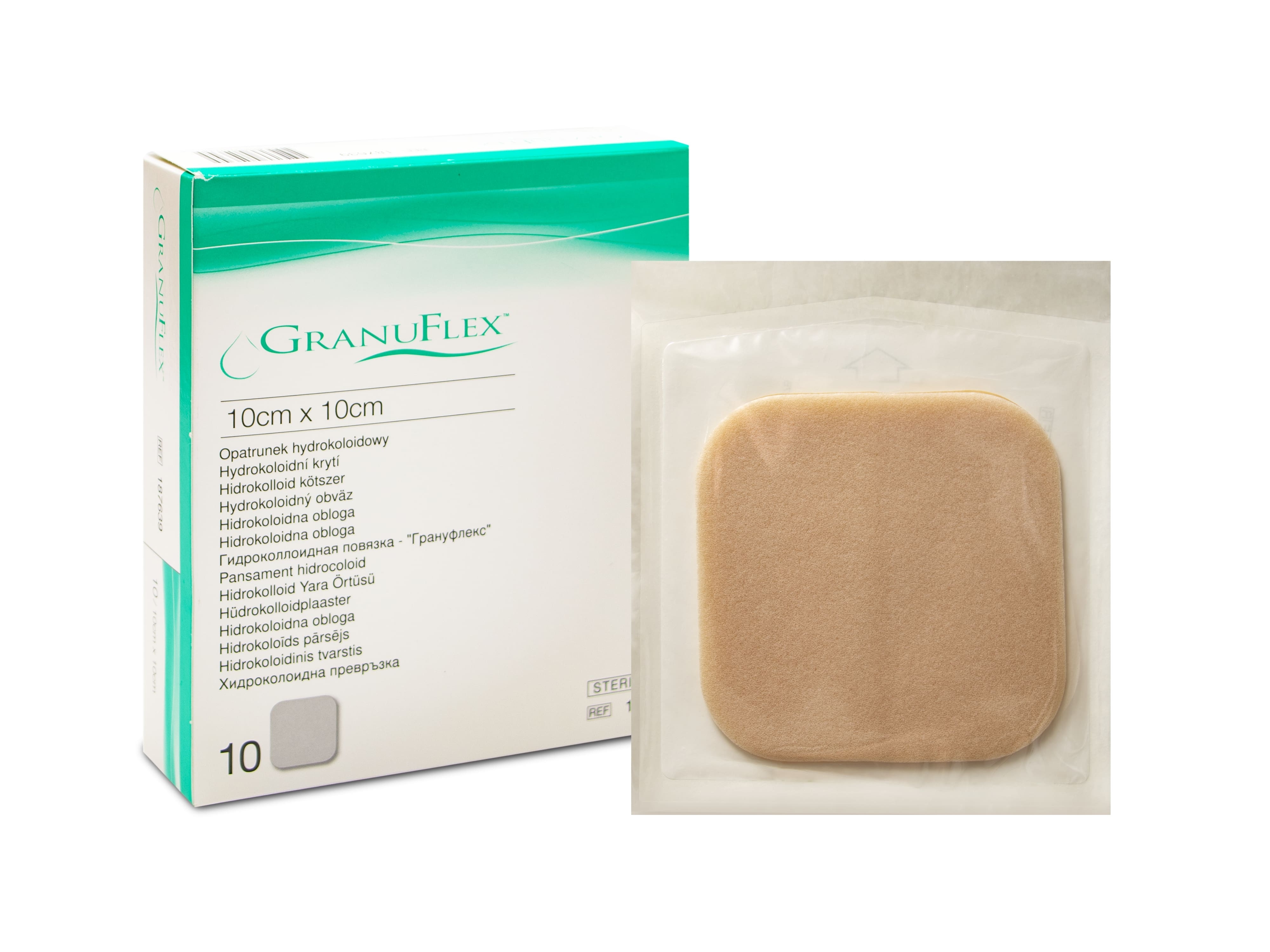 GRANUFLEX plāksteri sterili 10 x 10 cm, 1 gab - Produkta attēls 