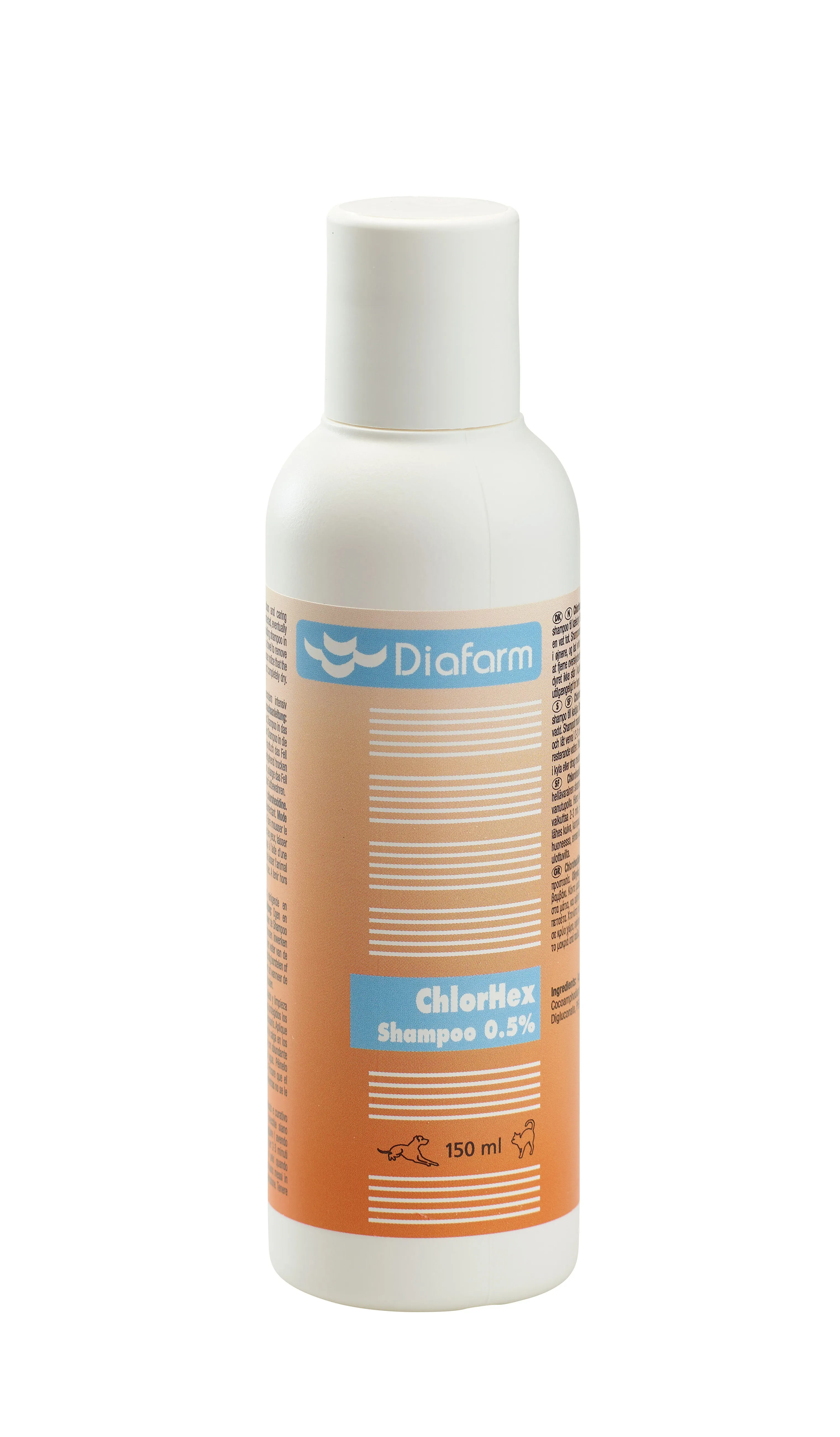 Diafarm ChlorHex šampūns 0,5% suņīem, kaķiem 150ml - Produkta attēls 