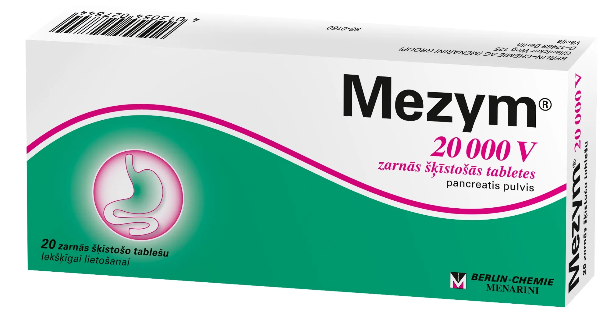 MEZYM 20000 V tabletes, 20 gab. - Produkta attēls 