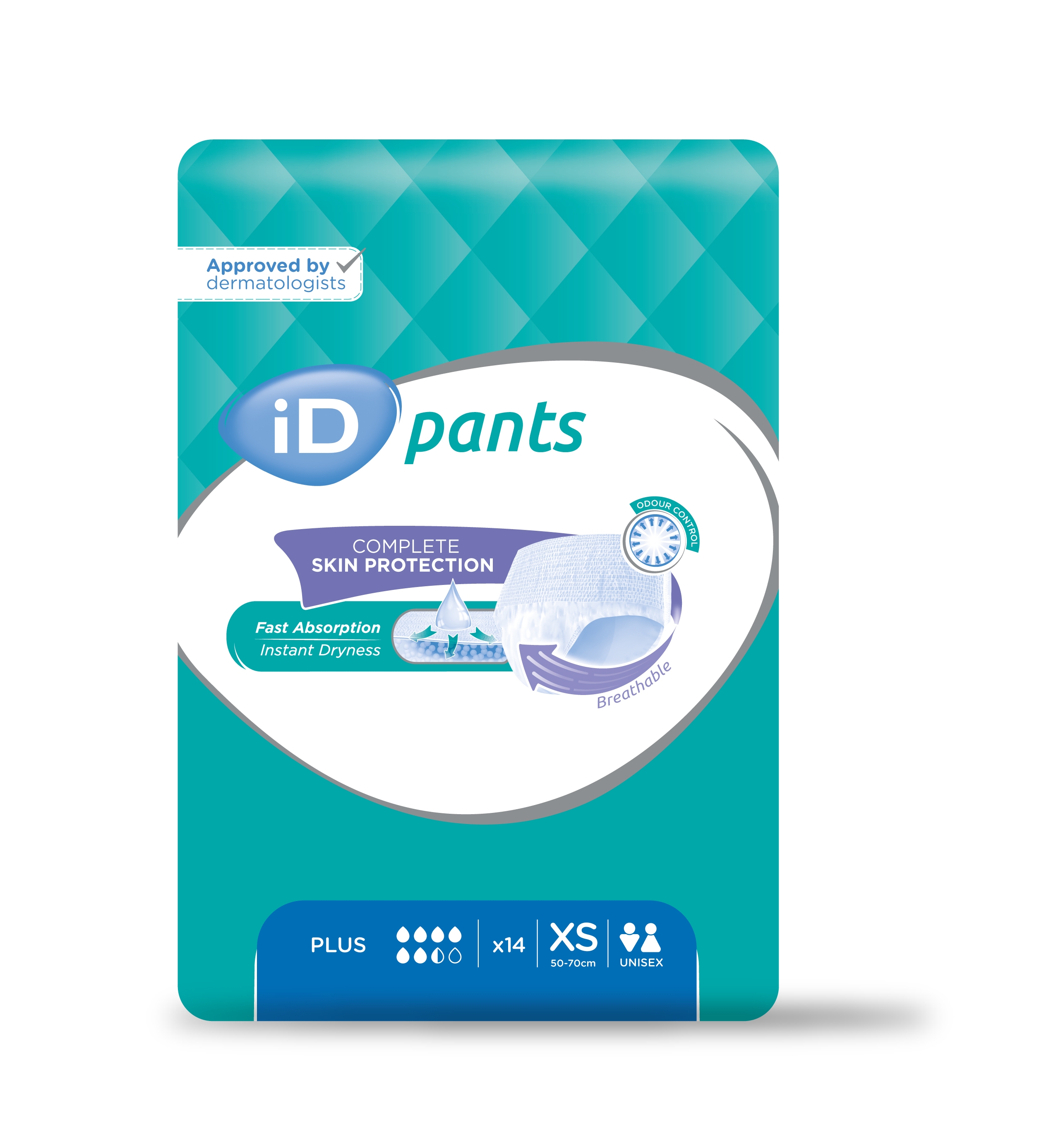 ID Pants Plus XS uzsūcošās bikses, 14 gab. - Produkta attēls 