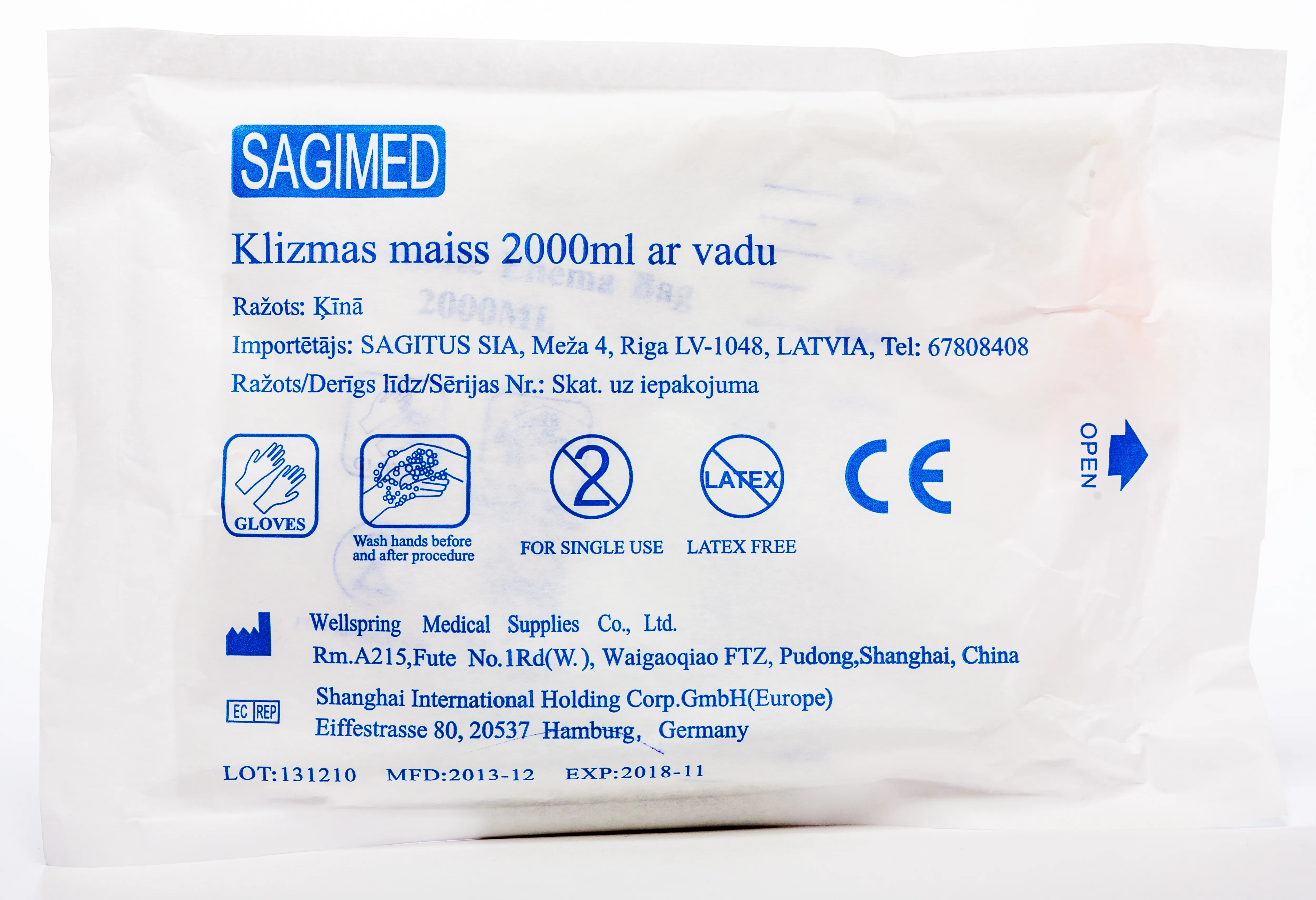KLIZMAS KOMPLEKTS 2000ML - Produkta attēls 