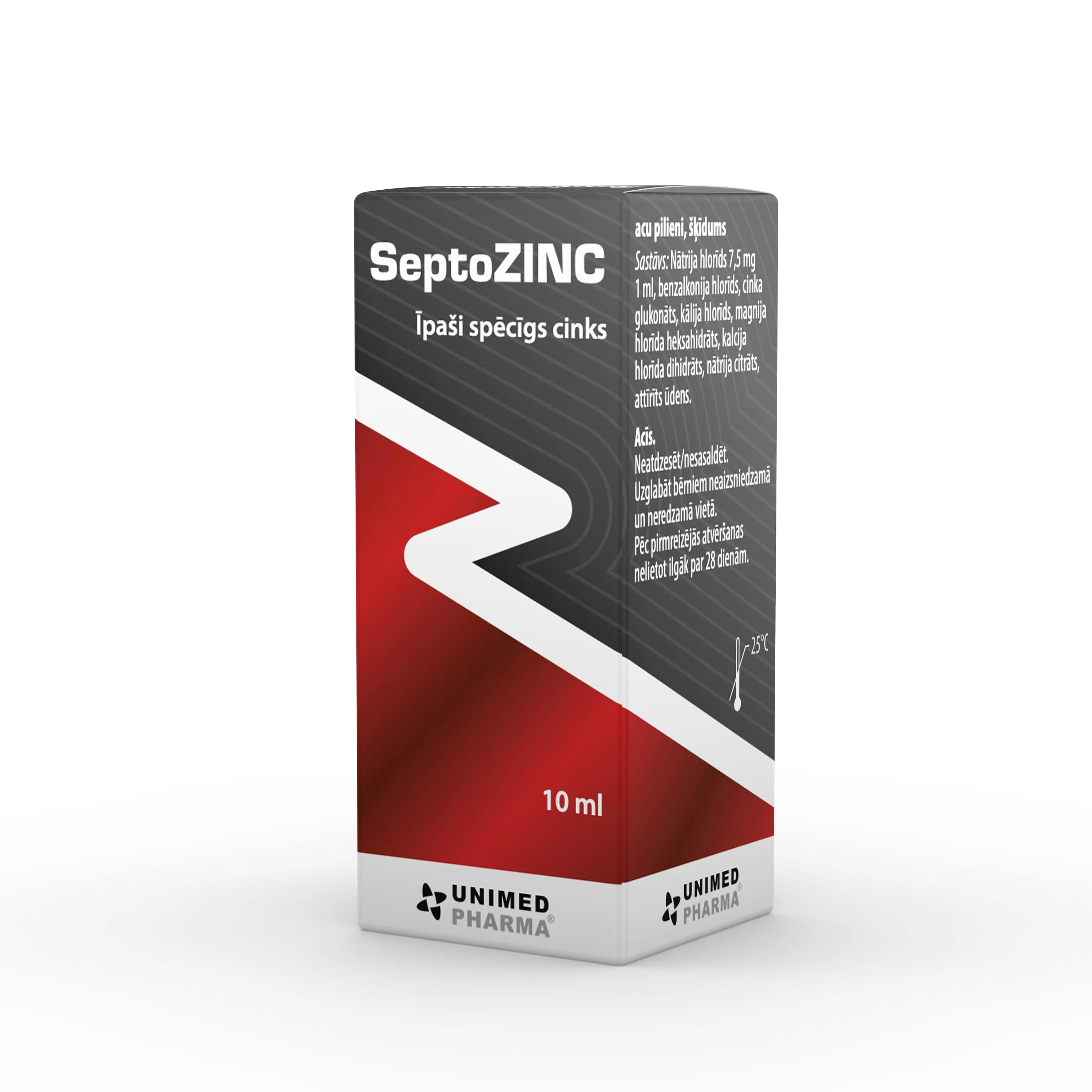 SEPTOZINC acu pilieni, 10 ml - Produkta attēls 