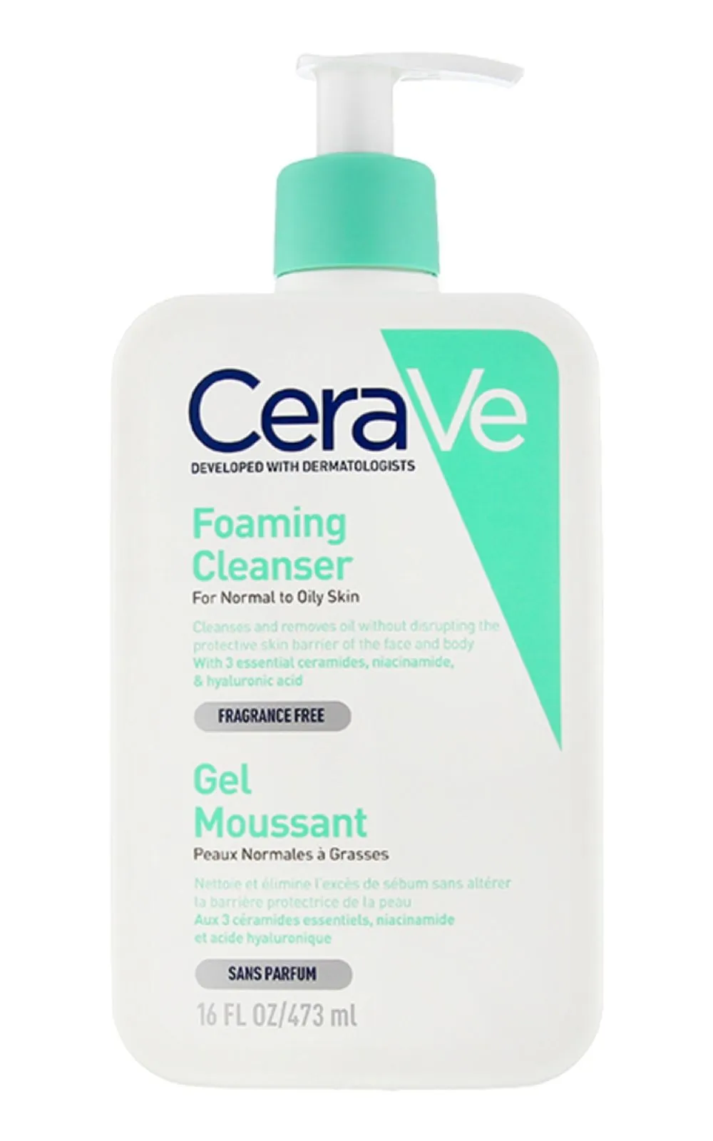 CeraVe Sejas mazgāšanas gels taukainai ādai, 473 ml - Produkta attēls 