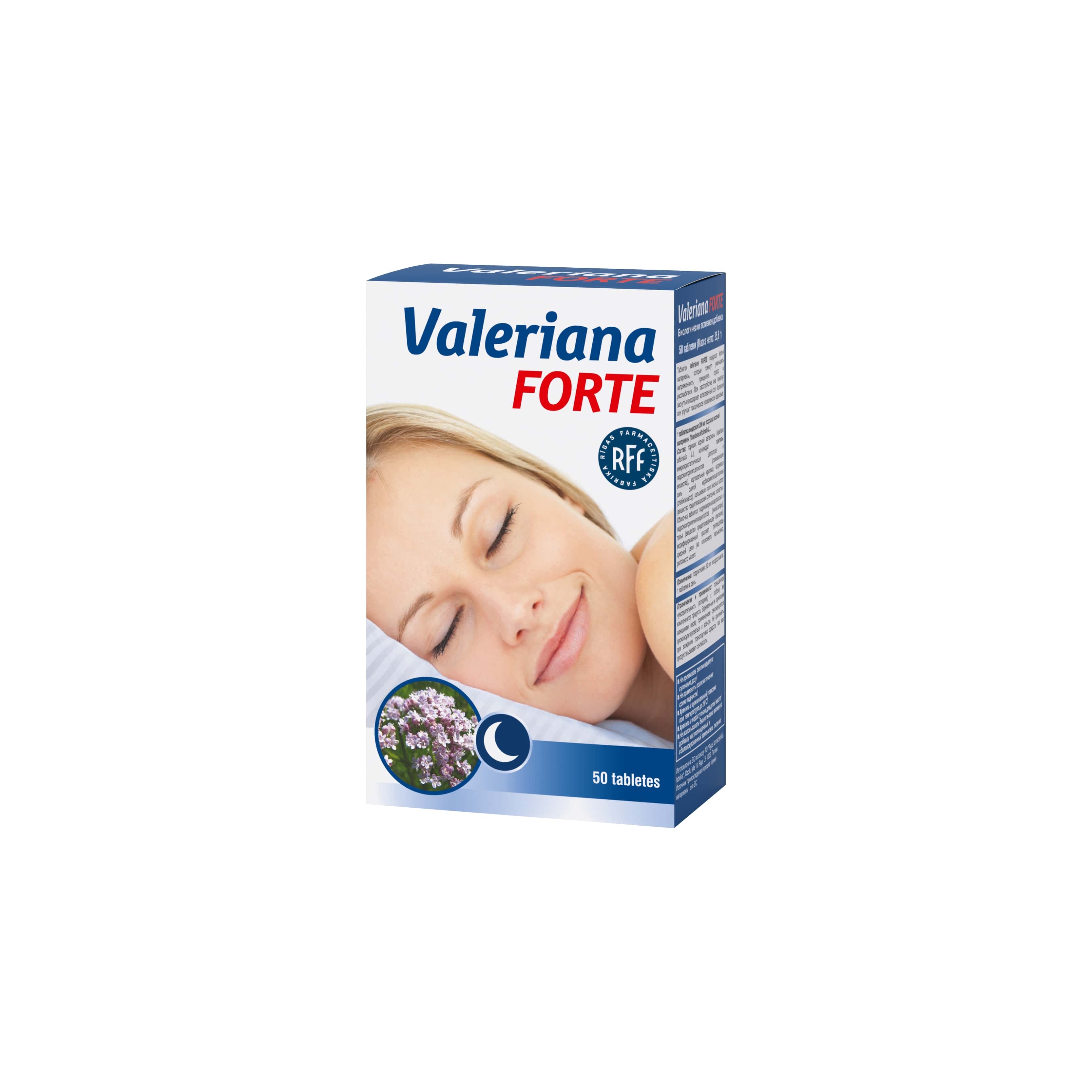 VALERIANA Forte tabletes, 50 gab. - Produkta attēls 