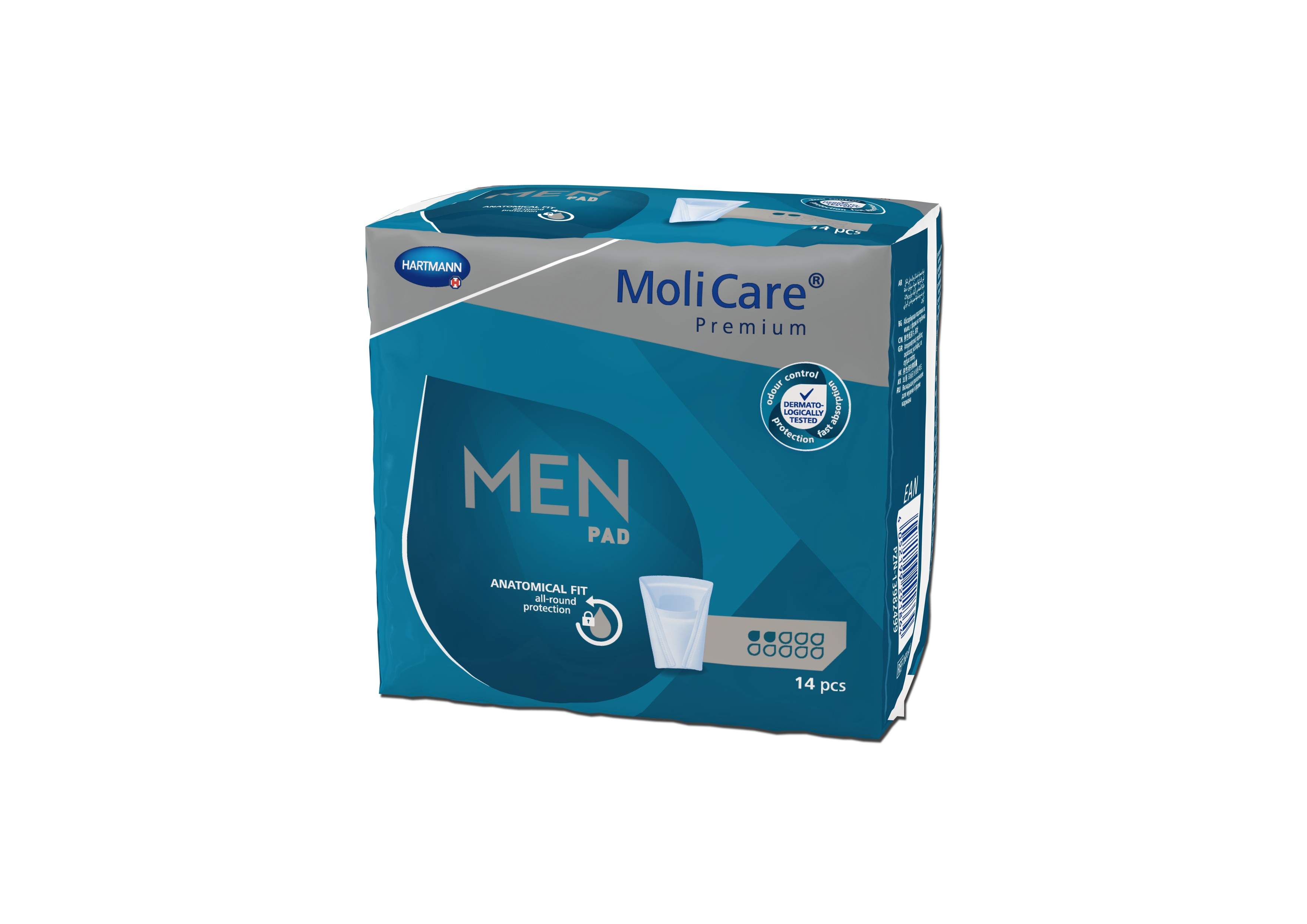 MOLICARE Prem Men Pad ieliktņi (2 piles), 14 gab - Produkta attēls 