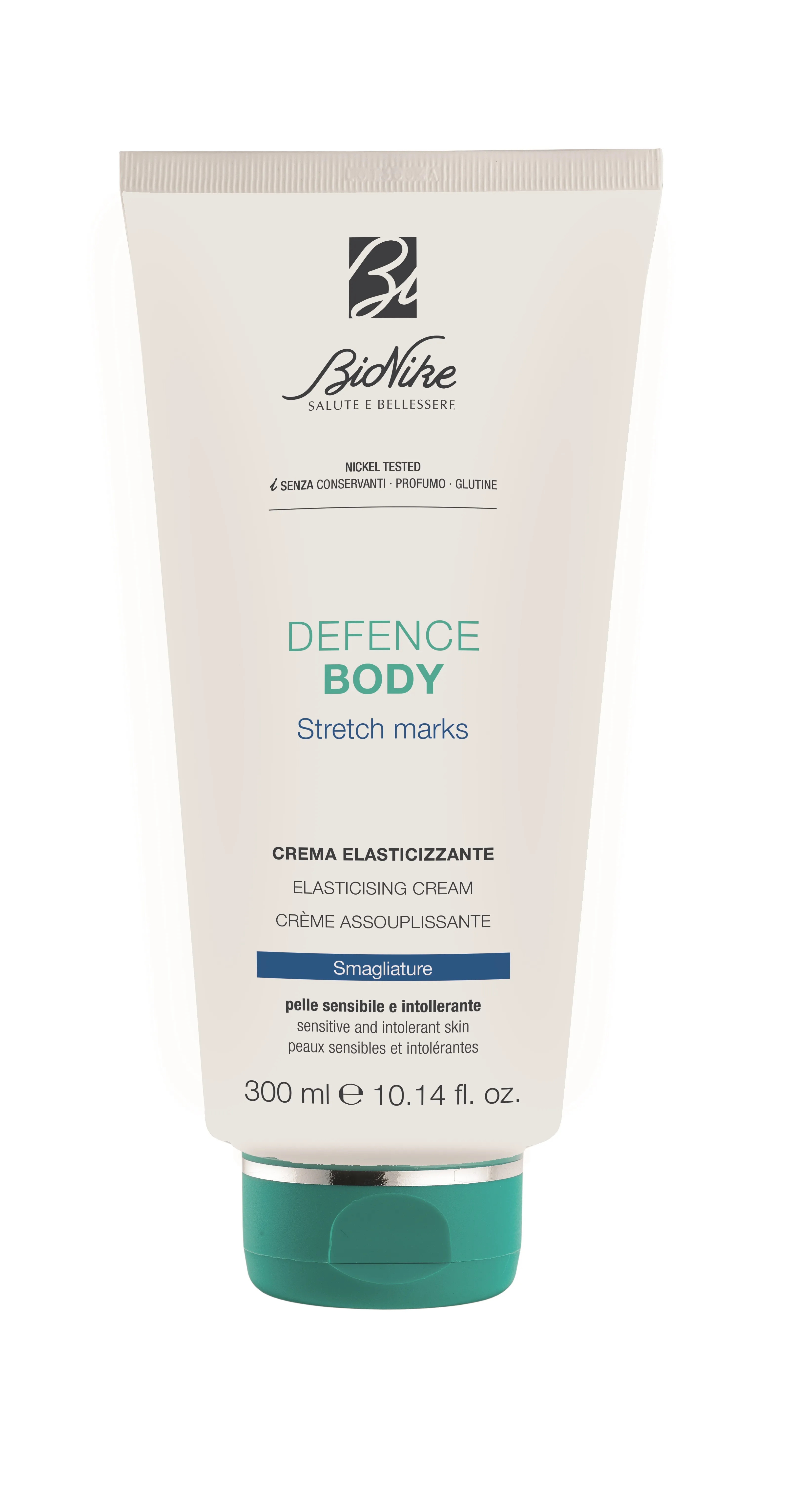 BIONIKE Defence Body elastību atjaunojošs krēms strijām, 300 ml - Produkta attēls 