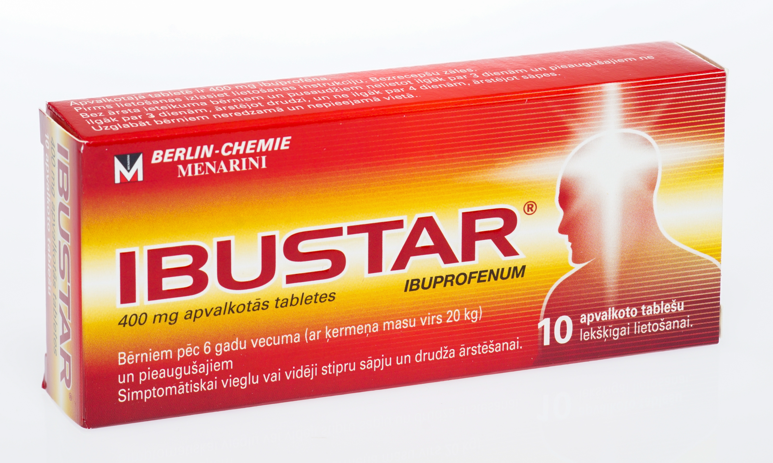 IBUSTAR 400 apvalkotās tabletes 400mg, 10 gab. - Produkta attēls 