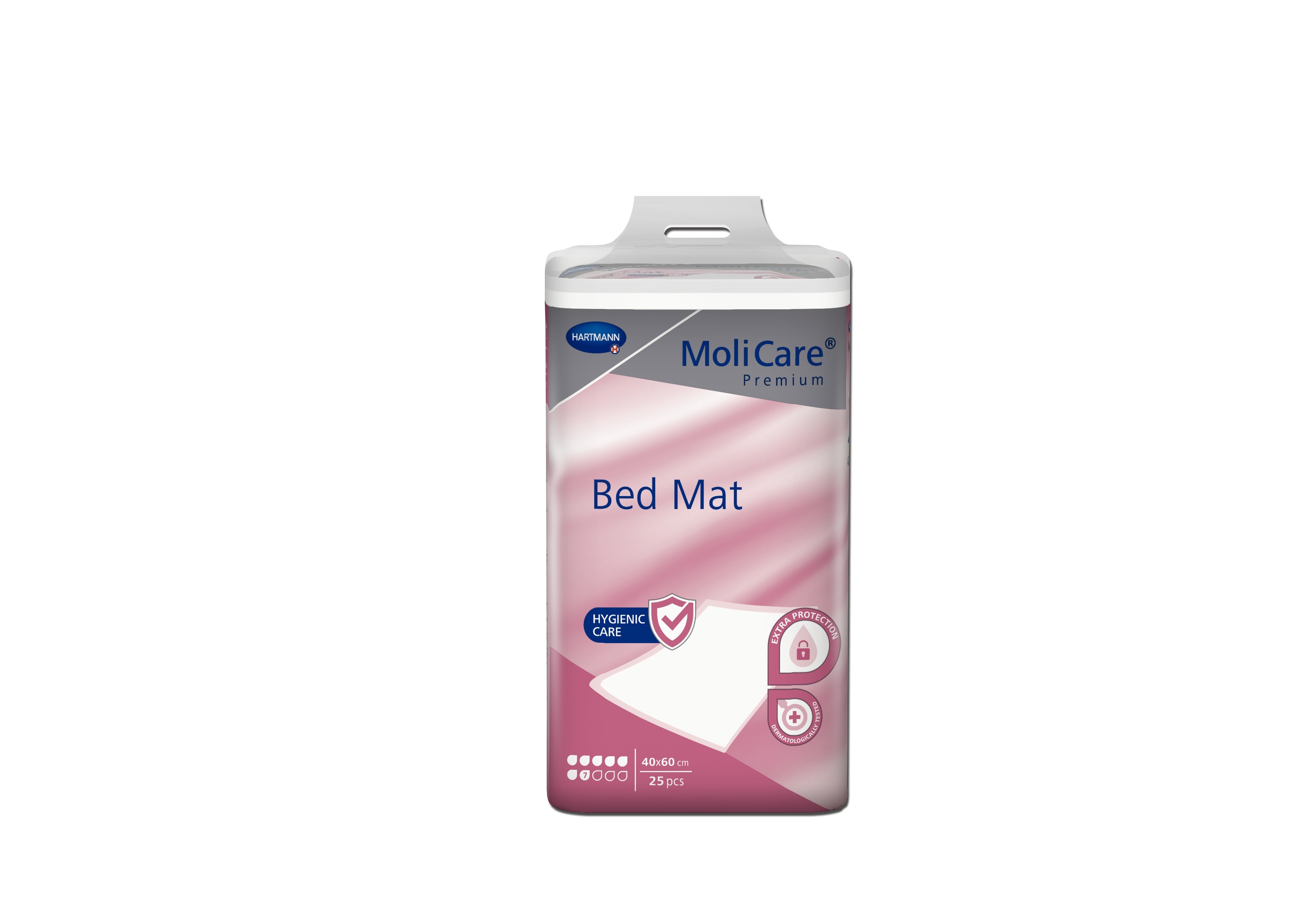 MOLICARE Prem Bed Mat palagi (7 piles, 40 x 60 cm), 25 gab - Produkta attēls 