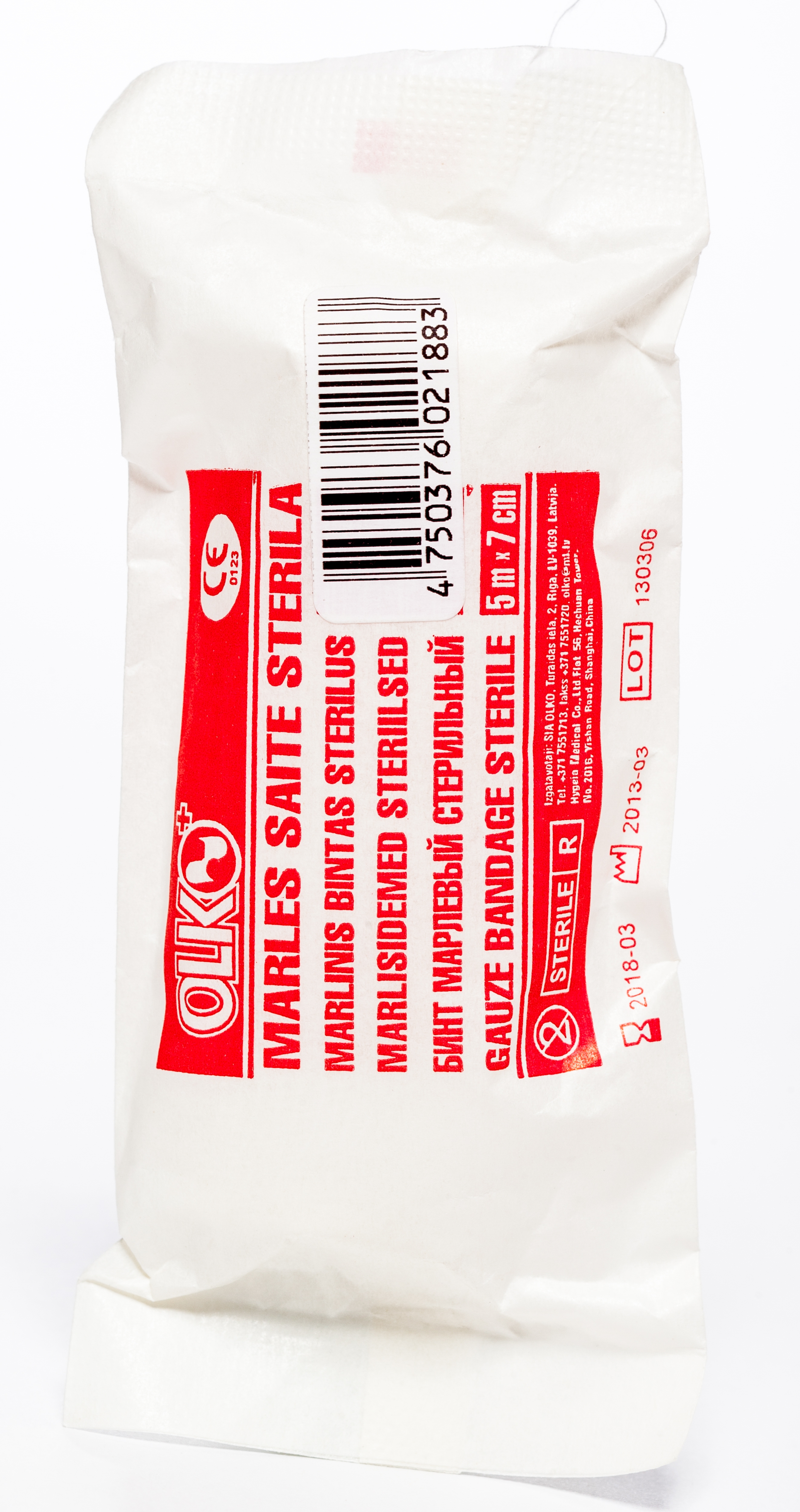 SAITE MARLES STERILA 5Mx7CM (OLKO) - Produkta attēls 