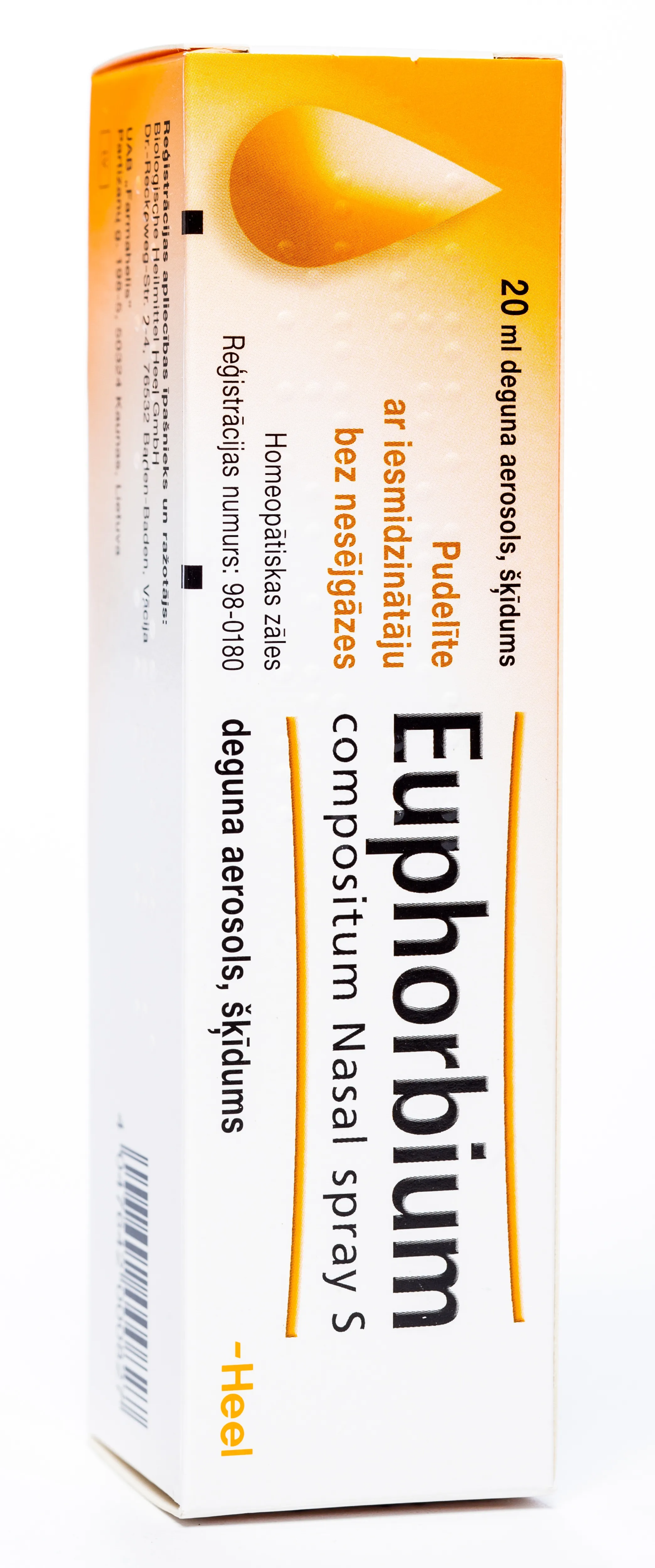 EUPHORBIUM COMPOSITUM S NASEN SPRAY DEGUNA AEROSOLS 20ML - Produkta attēls 
