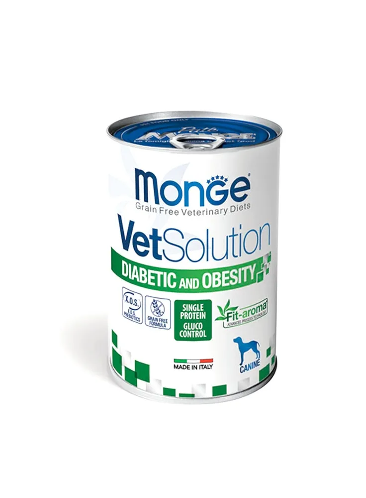 MONGE VETSOLUTION SUŅU KONS DIABETIC/OBESITY 400G - Produkta attēls 