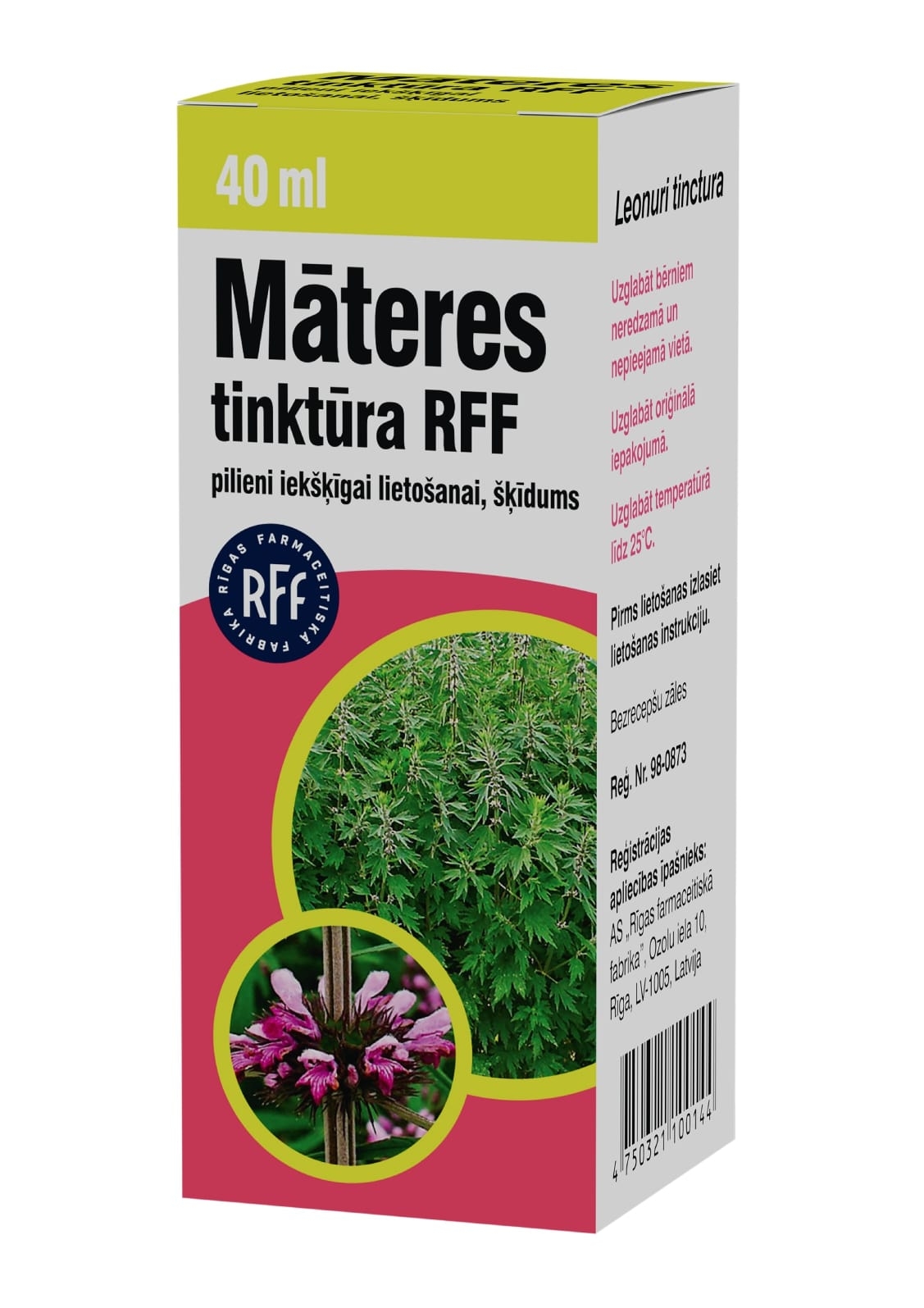 RFF Māteru tinktūra, 40 ml - Produkta attēls 