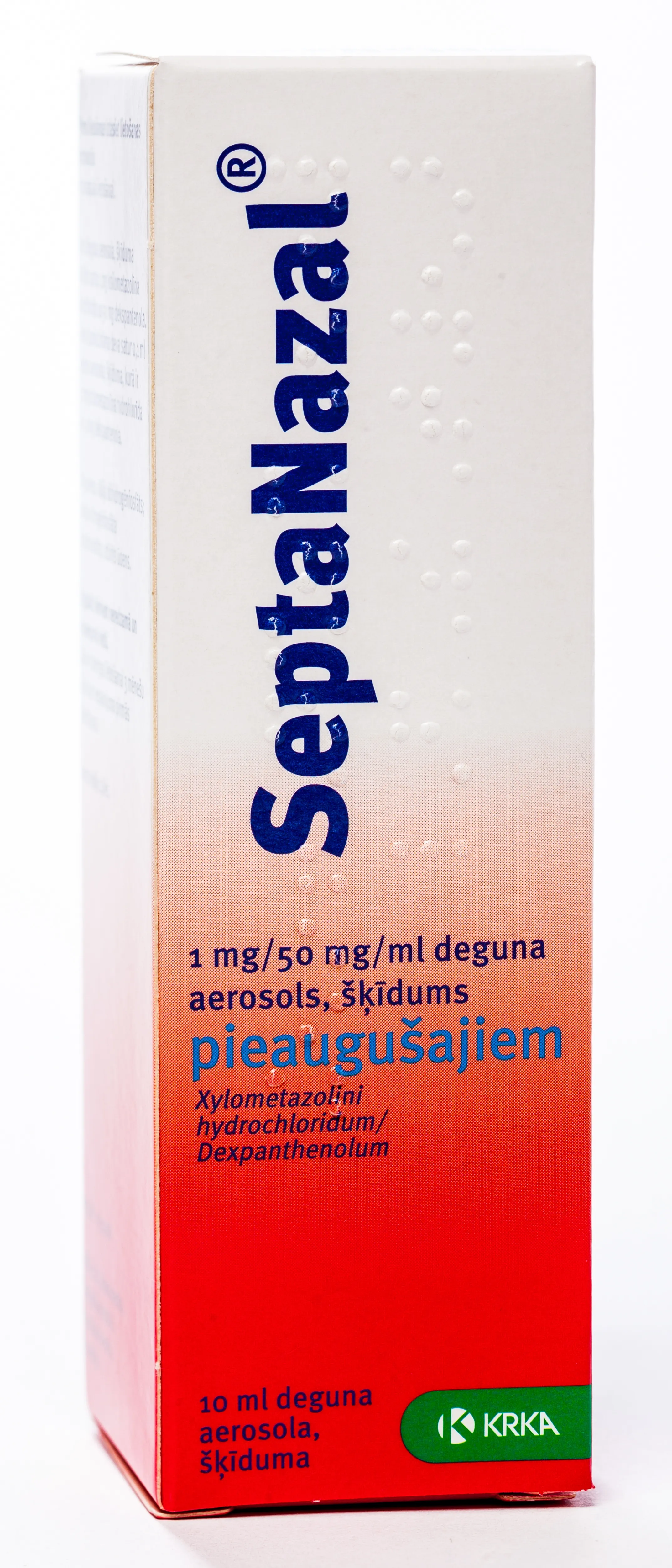 SEPTANAZAL 1.0 mg/ 50 mg / ml deguna aerosols, 10 ml - Produkta attēls 