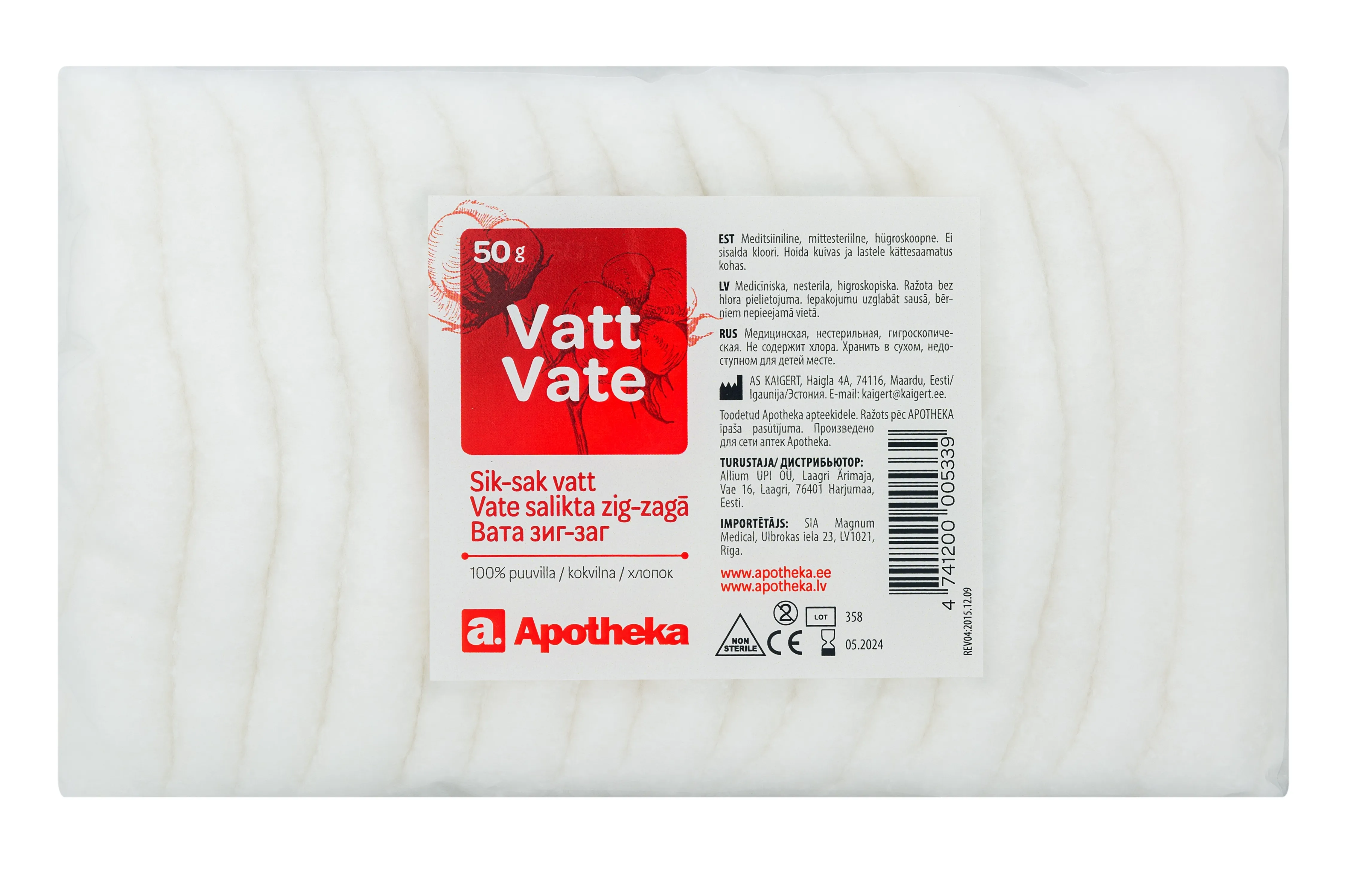 APOTHEKA Vate Zig-Zag, 50 g. - Produkta attēls 