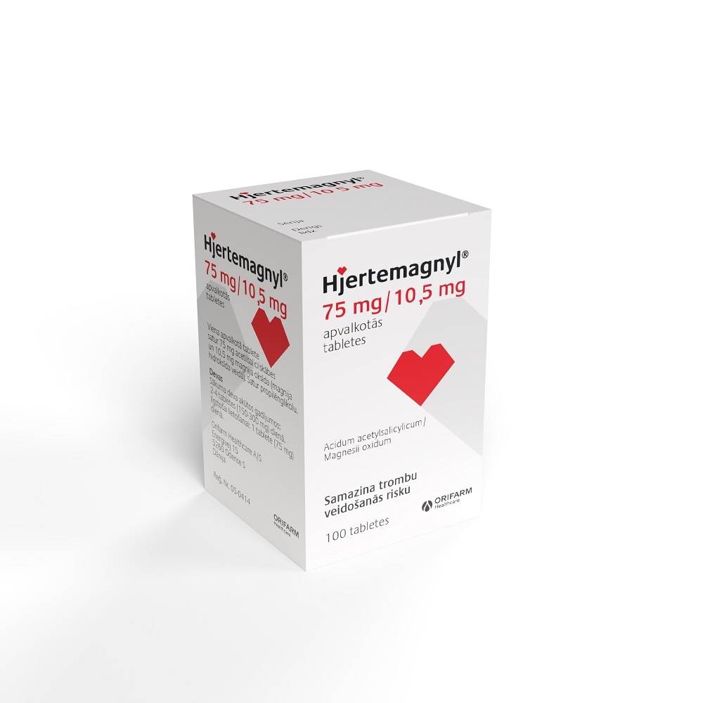 HJERTEMAGNYL 75MG TABLETES N100 - Produkta attēls 