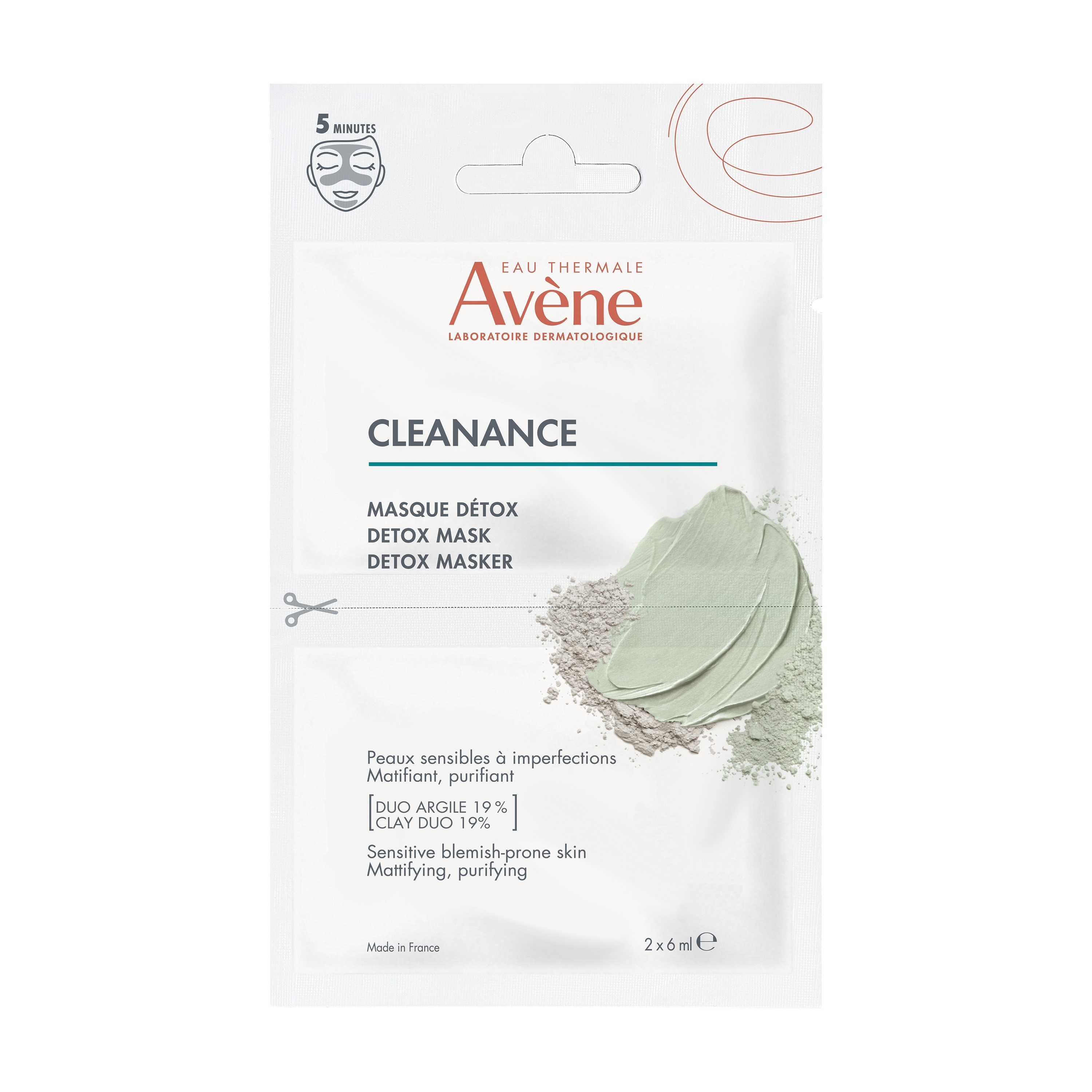 AVENE Cleanance maska, 2 x 6 ml - Produkta attēls 