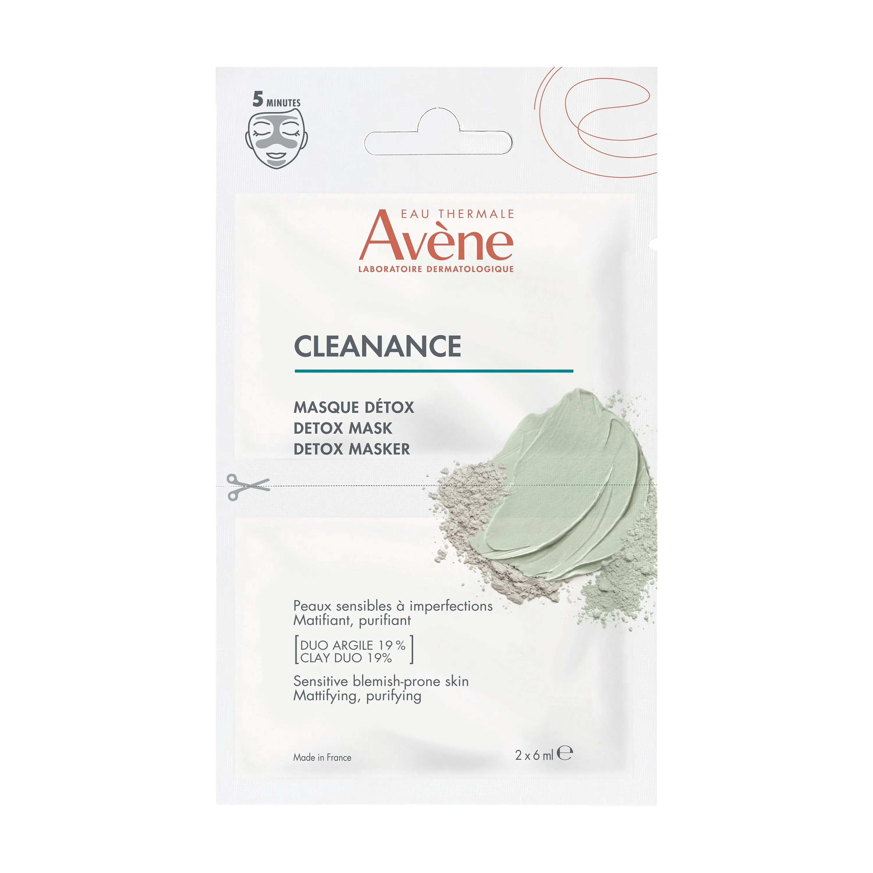 AVENE Cleanance maska, 2 x 6 ml - Produkta attēls 