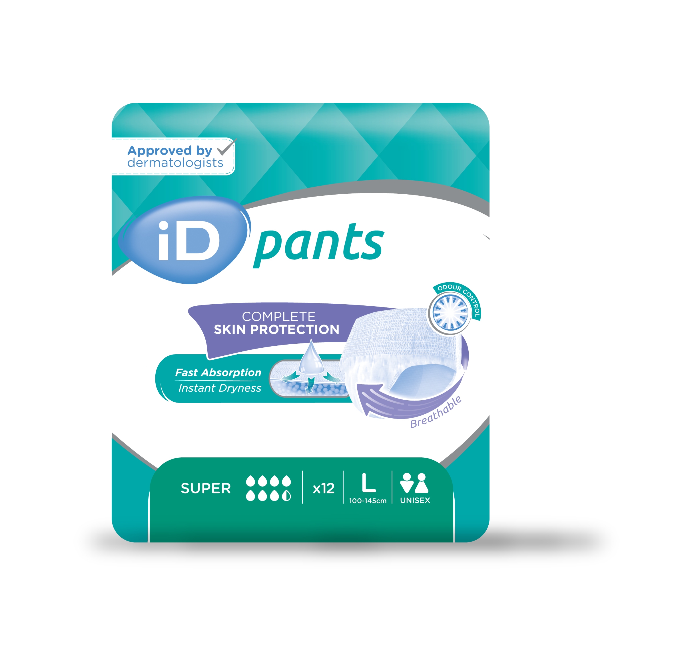 ID Pants Super L uzsūcošās bikses, 12 gab. - Produkta attēls 