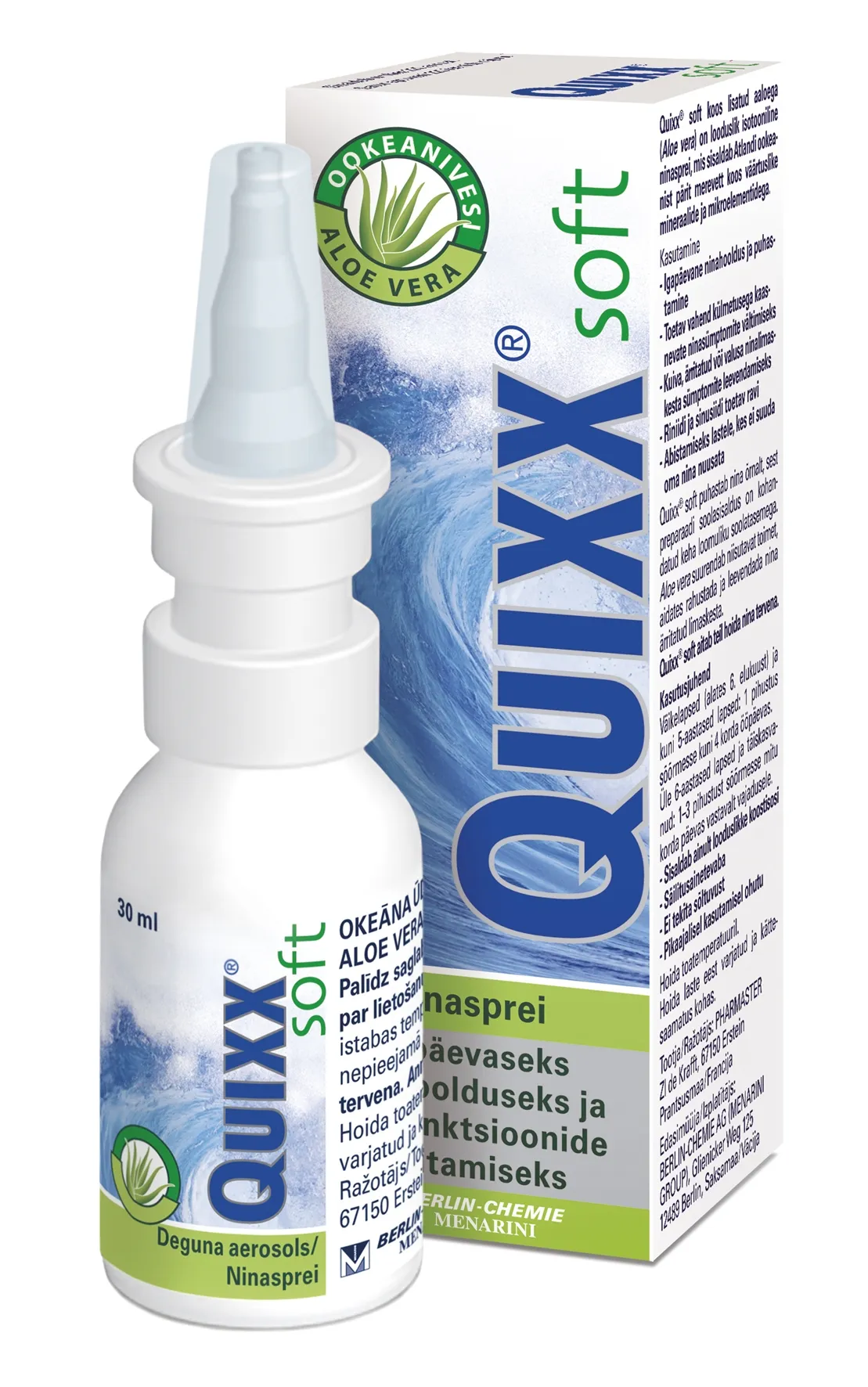 QUIXX Soft deguna aerosols ar aloe vera, 30 ml - Produkta attēls 